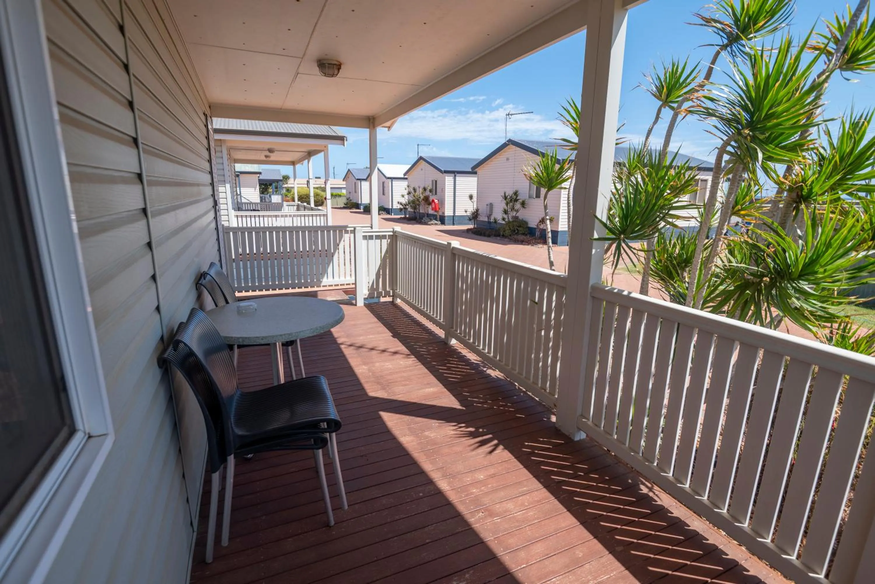 Balcony/Terrace in Belair Gardens Caravan Park