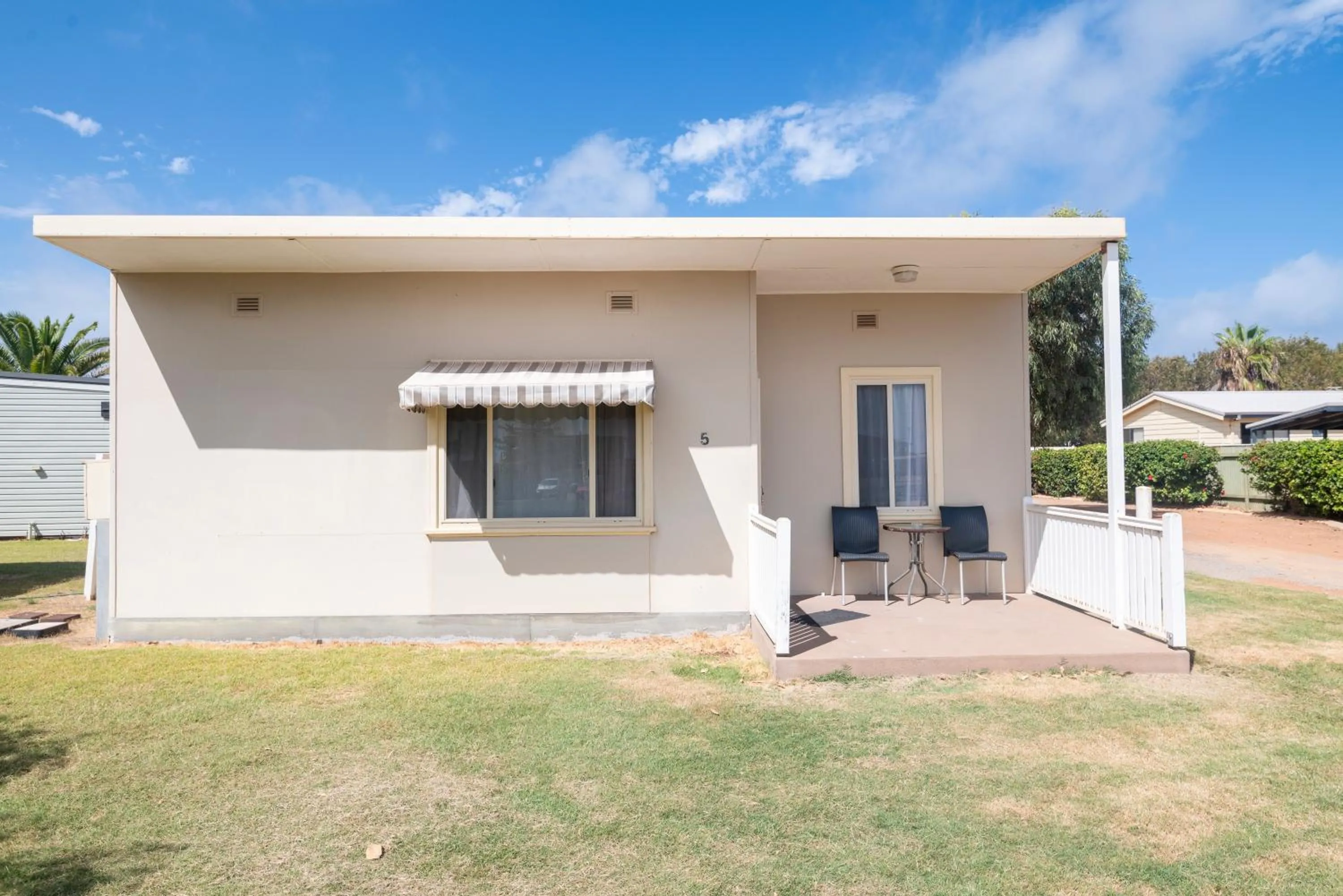 Patio in Belair Gardens Caravan Park