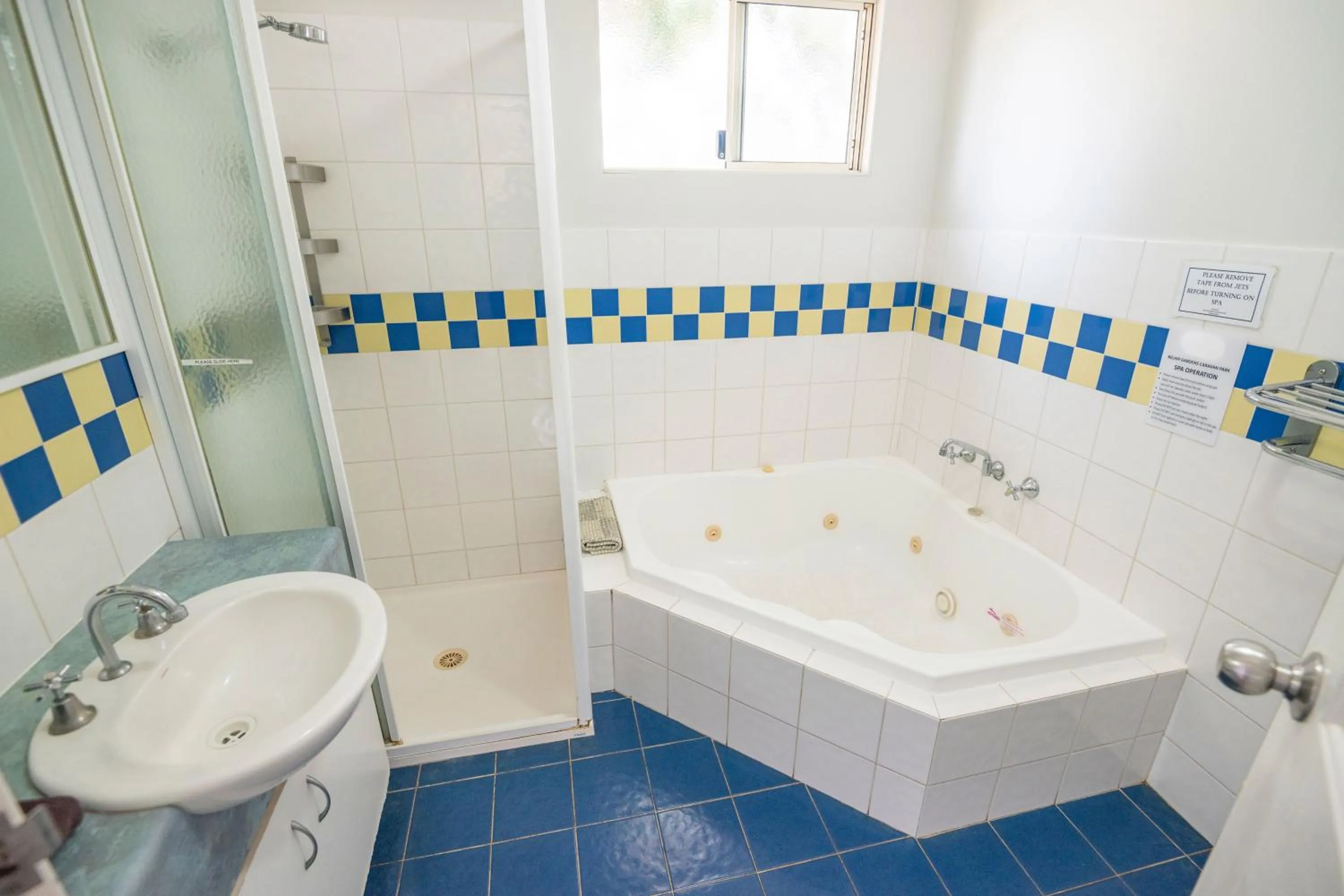 Bathroom in Belair Gardens Caravan Park