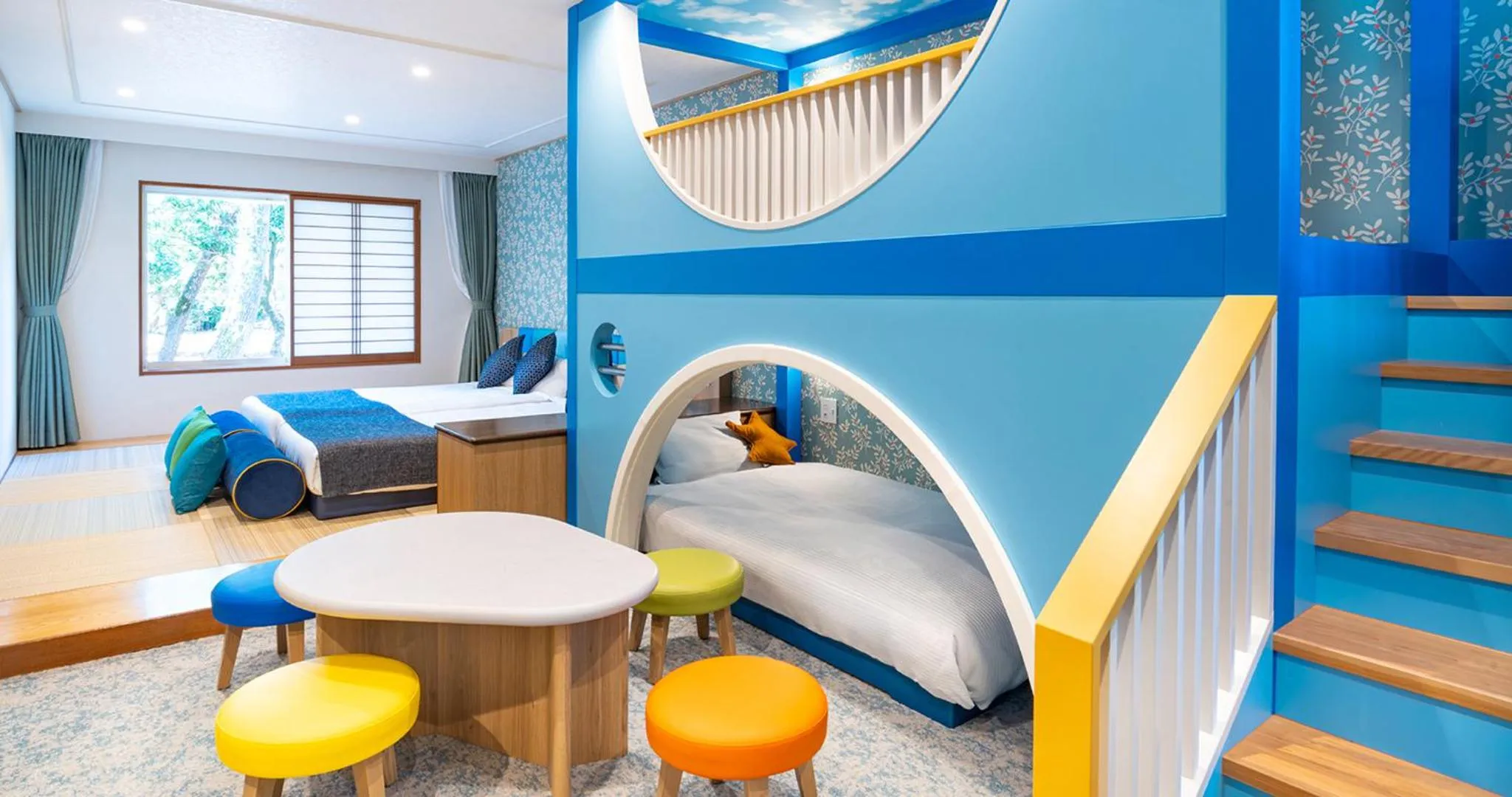 Bed in Seagaia Forest Cottages