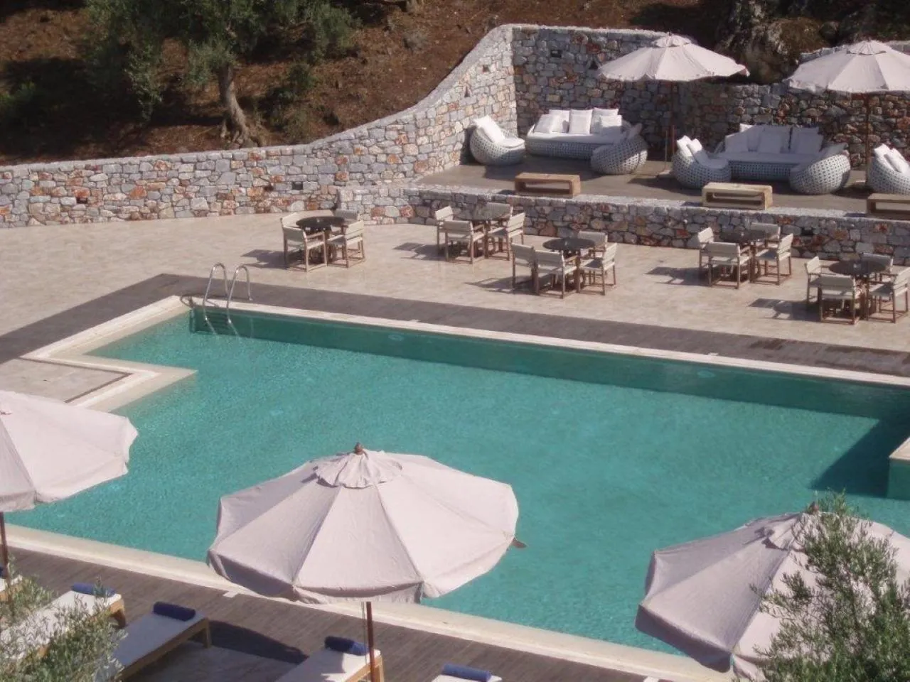 Pool view in Belle Helene Hotel