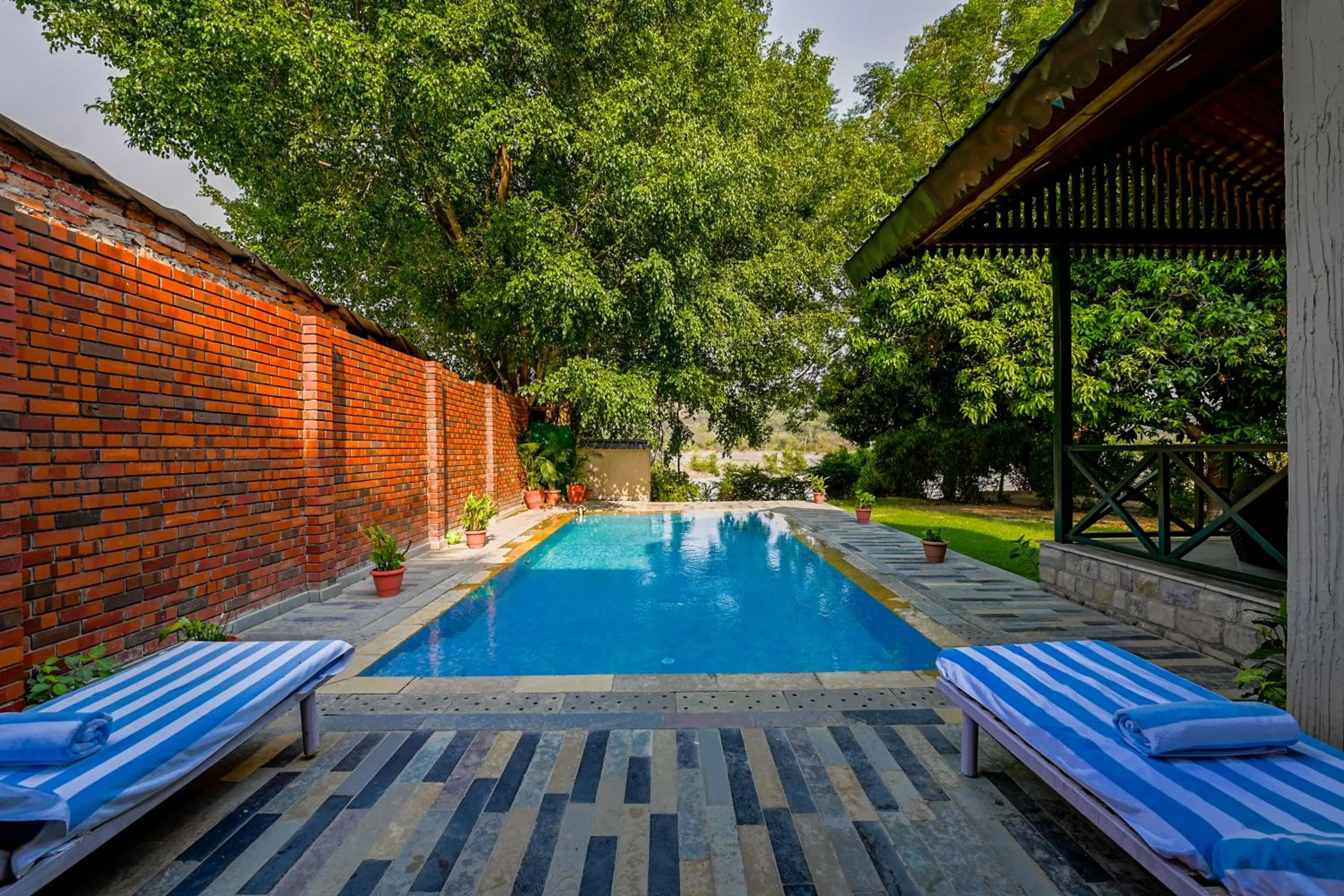 Pool view in Tarangi Resort and Spa