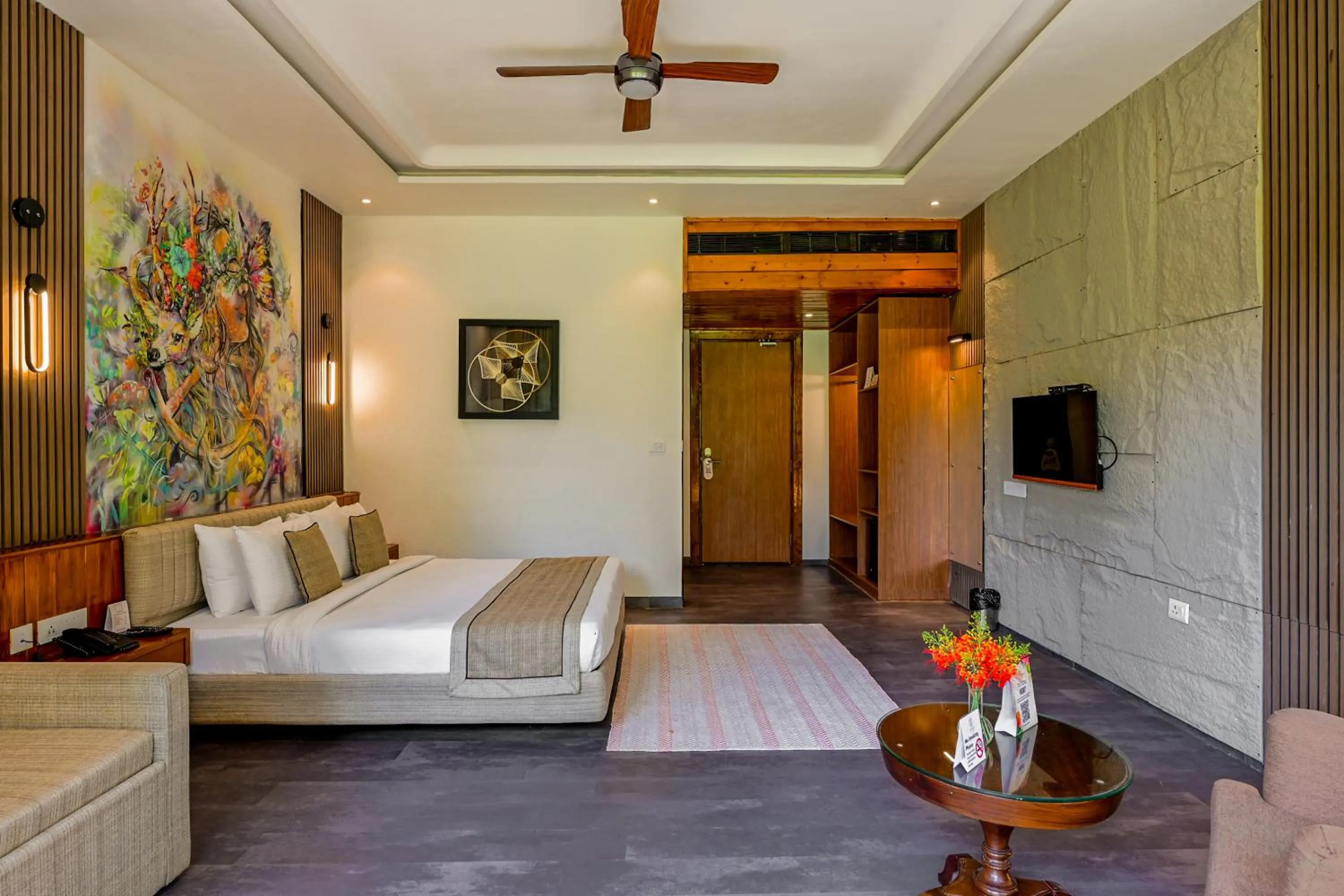 Photo of the whole room, Bed in Tarangi Resort and Spa