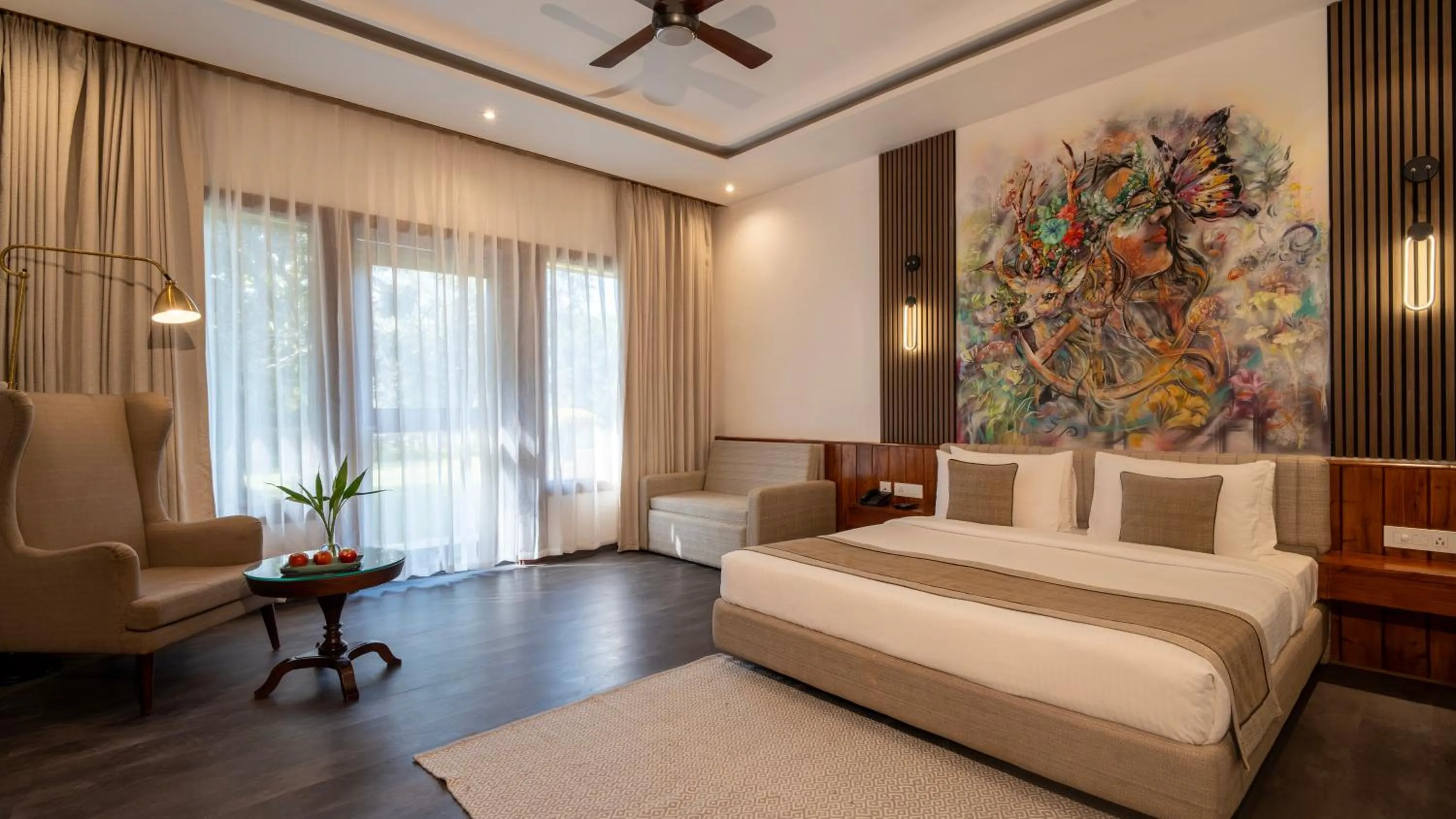 Living room, Bed in Tarangi Resort and Spa