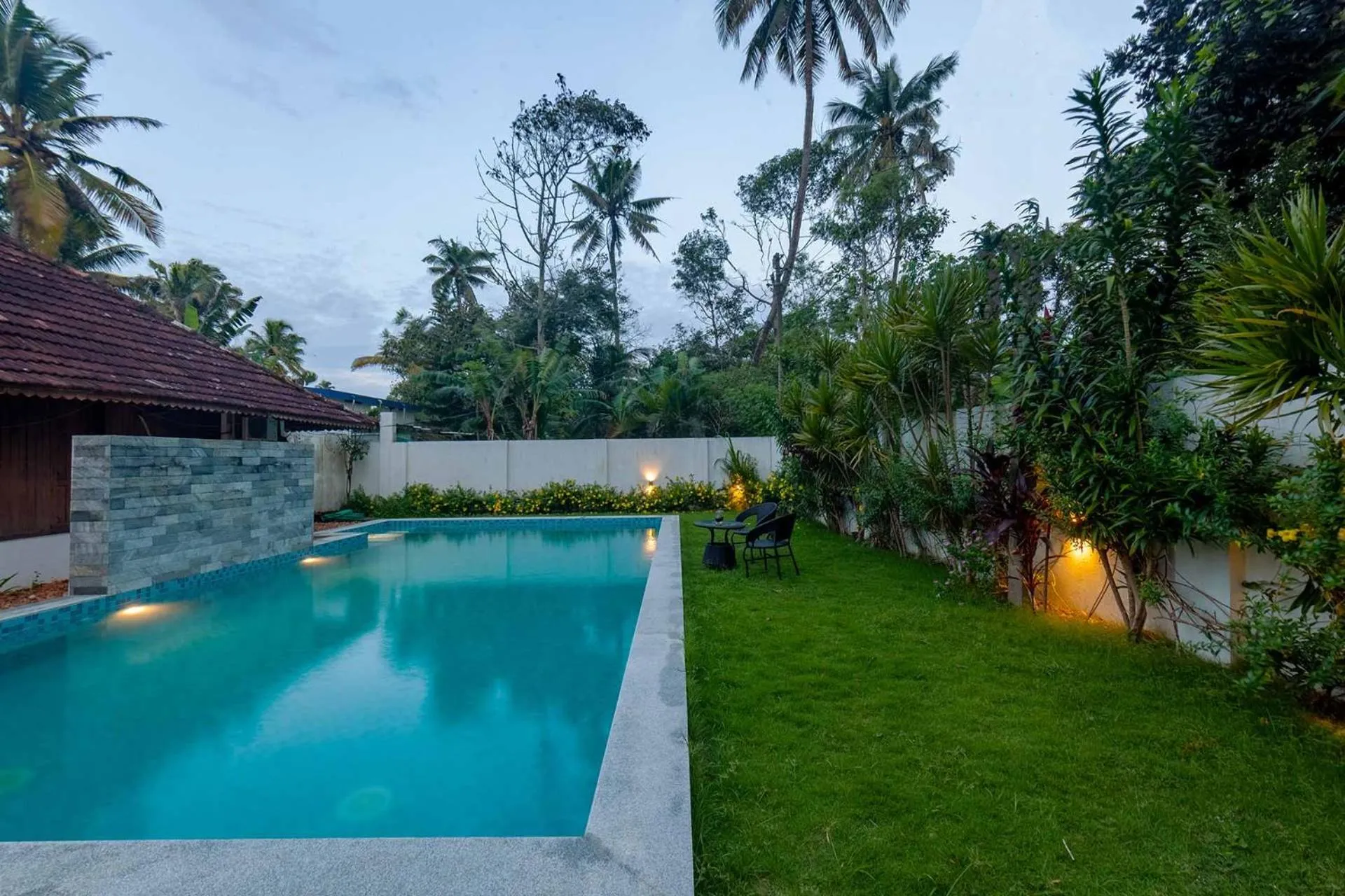 Swimming pool in Deshadan's Tarangi Beach Villas,Marari