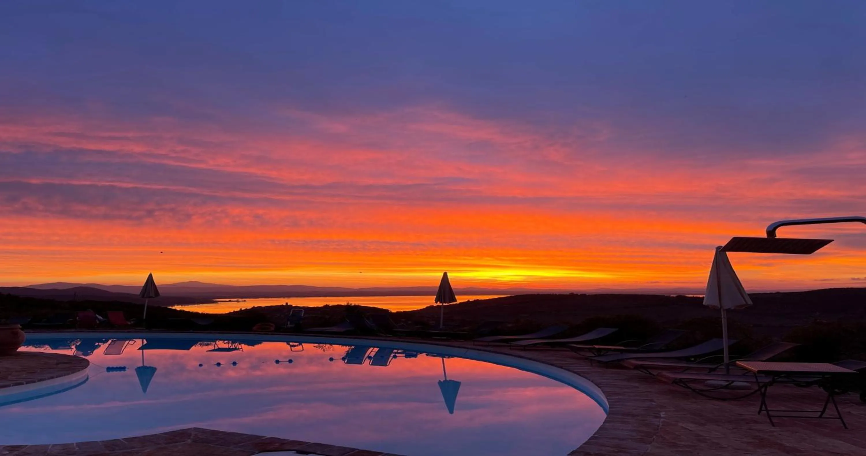 Pool view in EcoResort Il Cantico della Natura