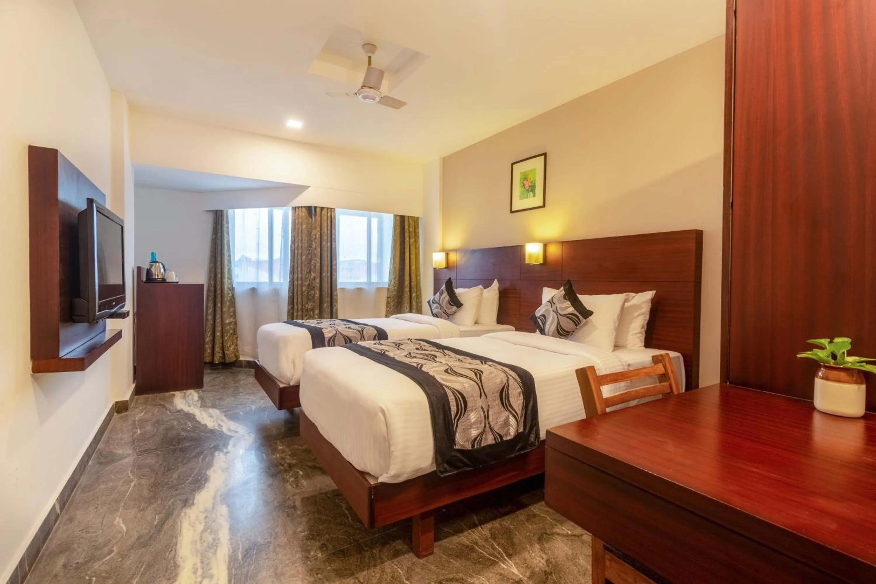 Bed in Zip By Spree Hotels Mangala Towers Thrissur