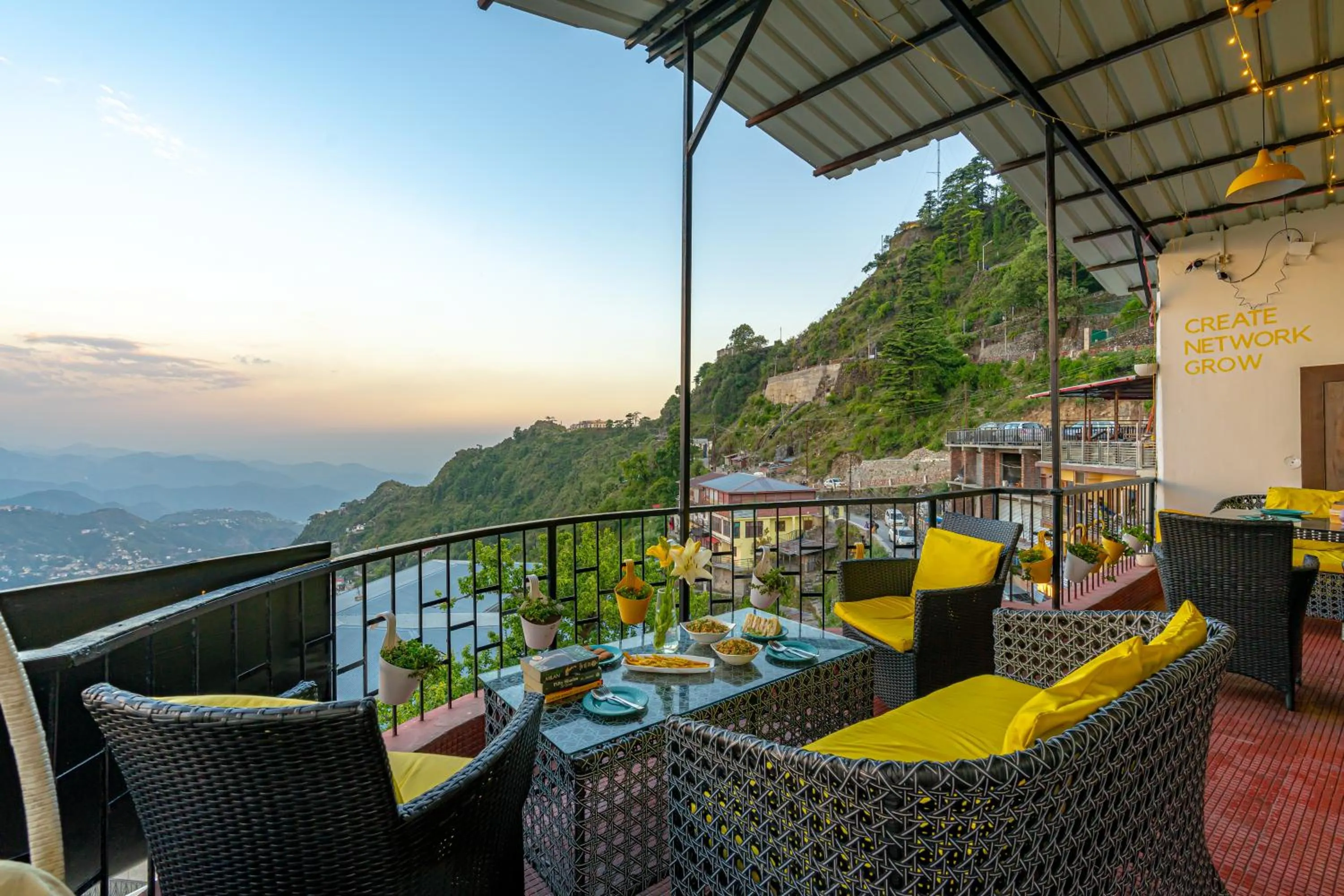 Patio in The Social Stays Mussoorie