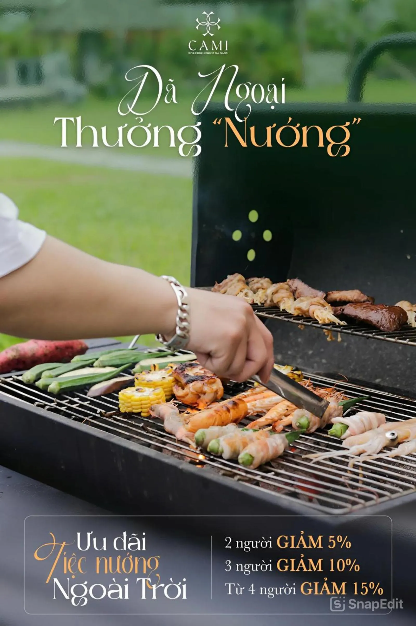 BBQ facilities in Cami Riverside Resort Da Nang