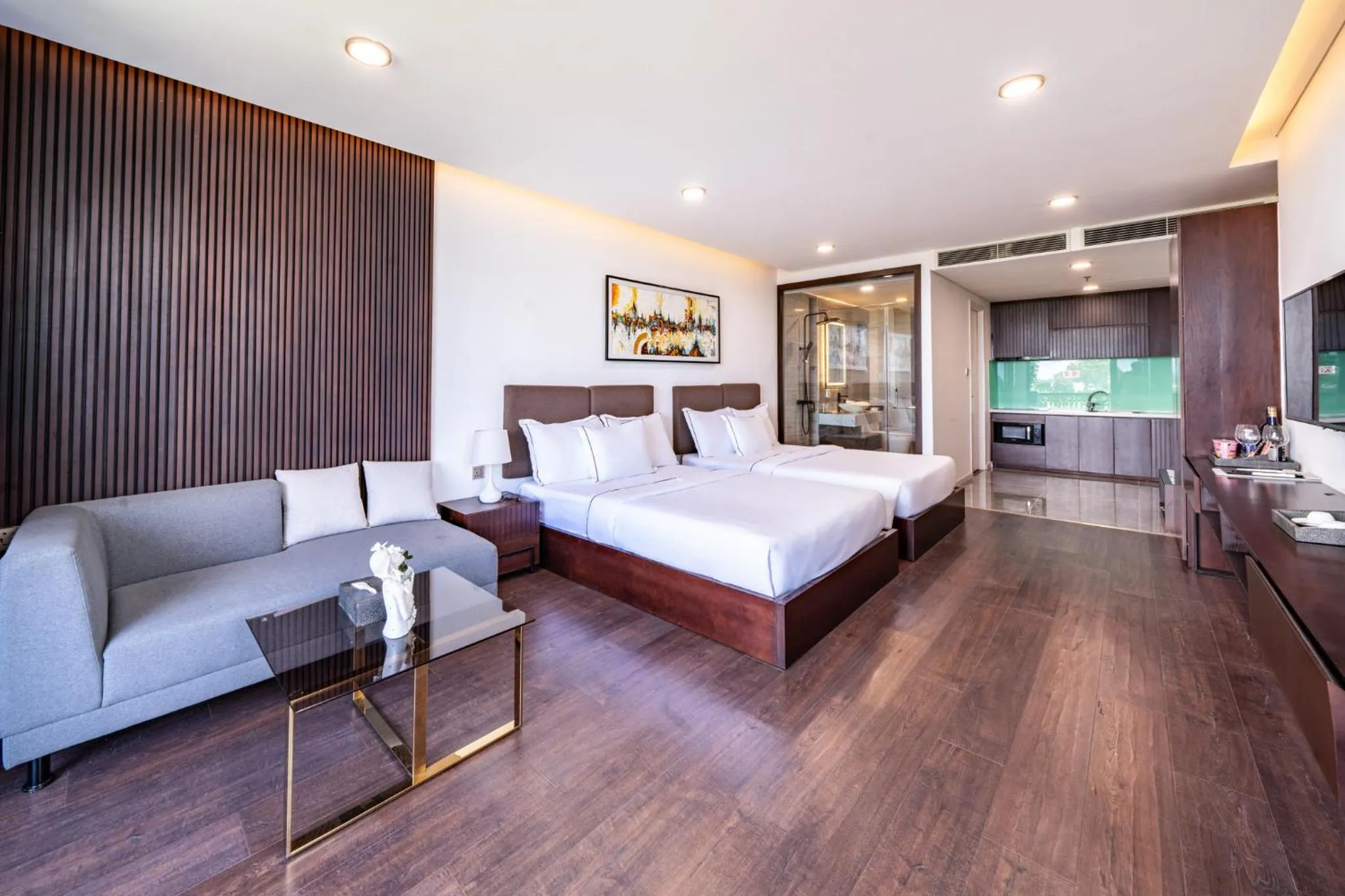 Bed in Cami Riverside Resort Da Nang