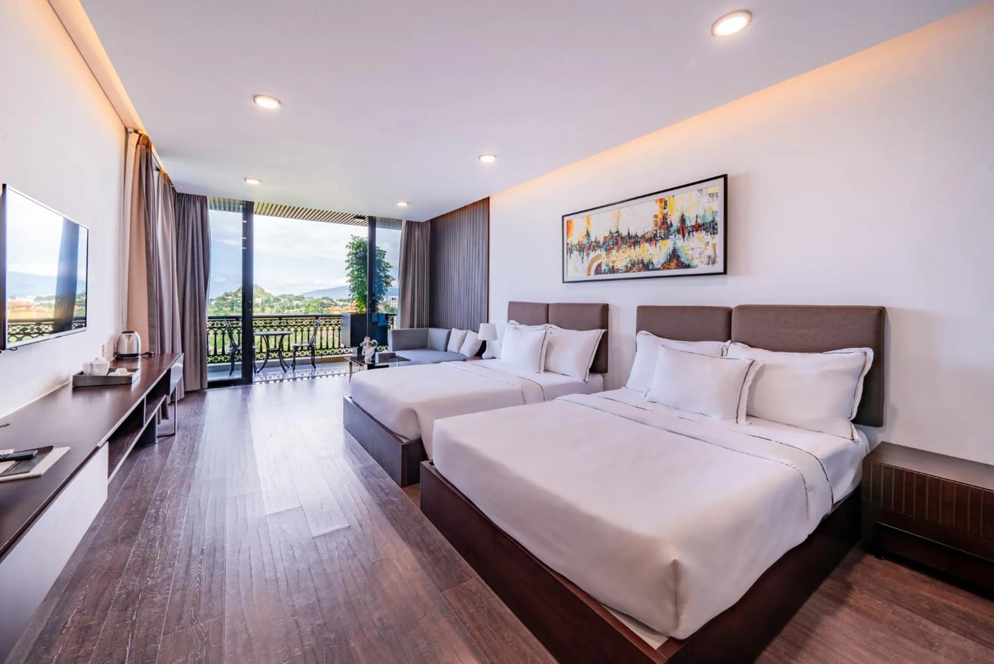 Bed in Cami Riverside Resort Da Nang