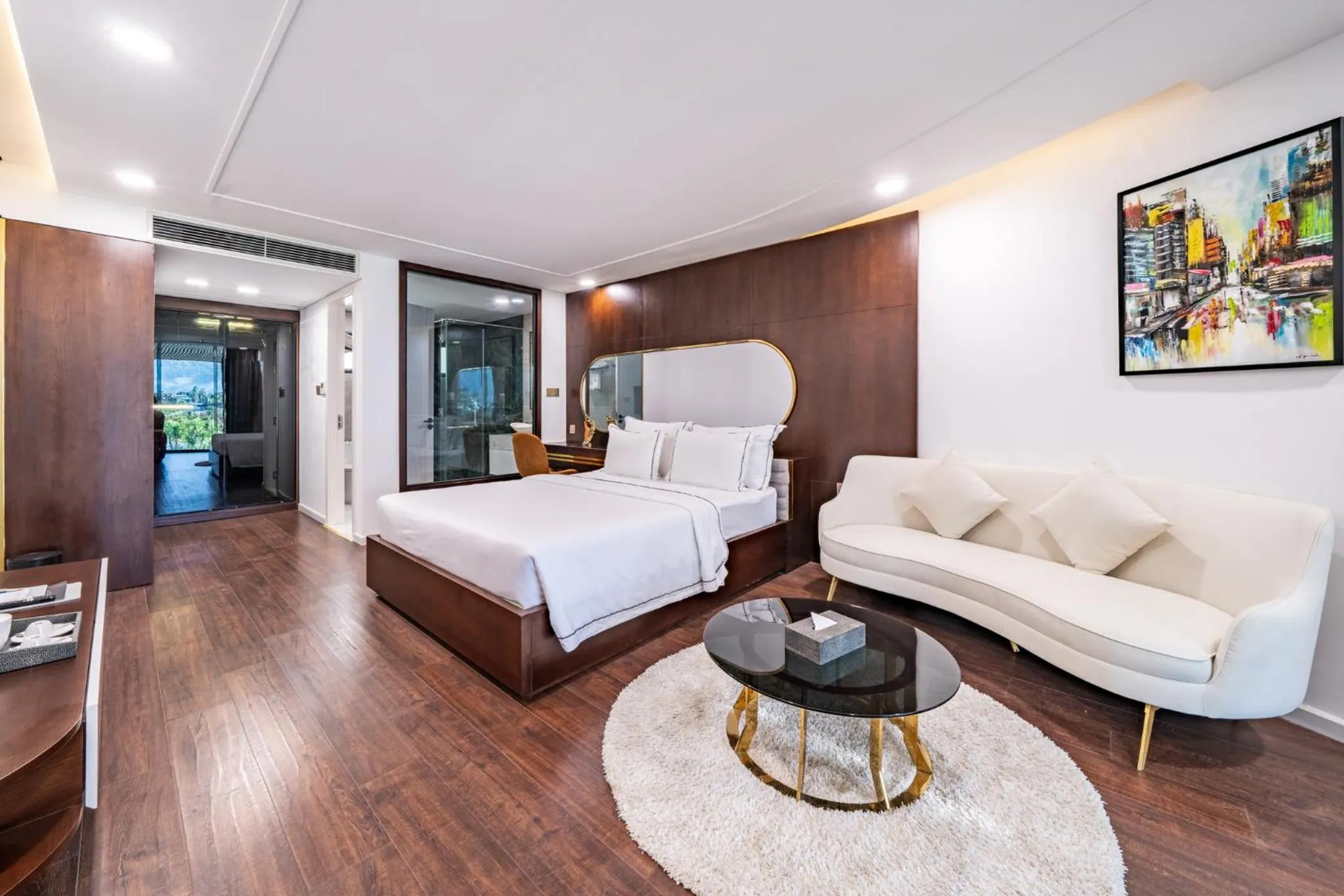 Seating area, Bed in Cami Riverside Resort Da Nang