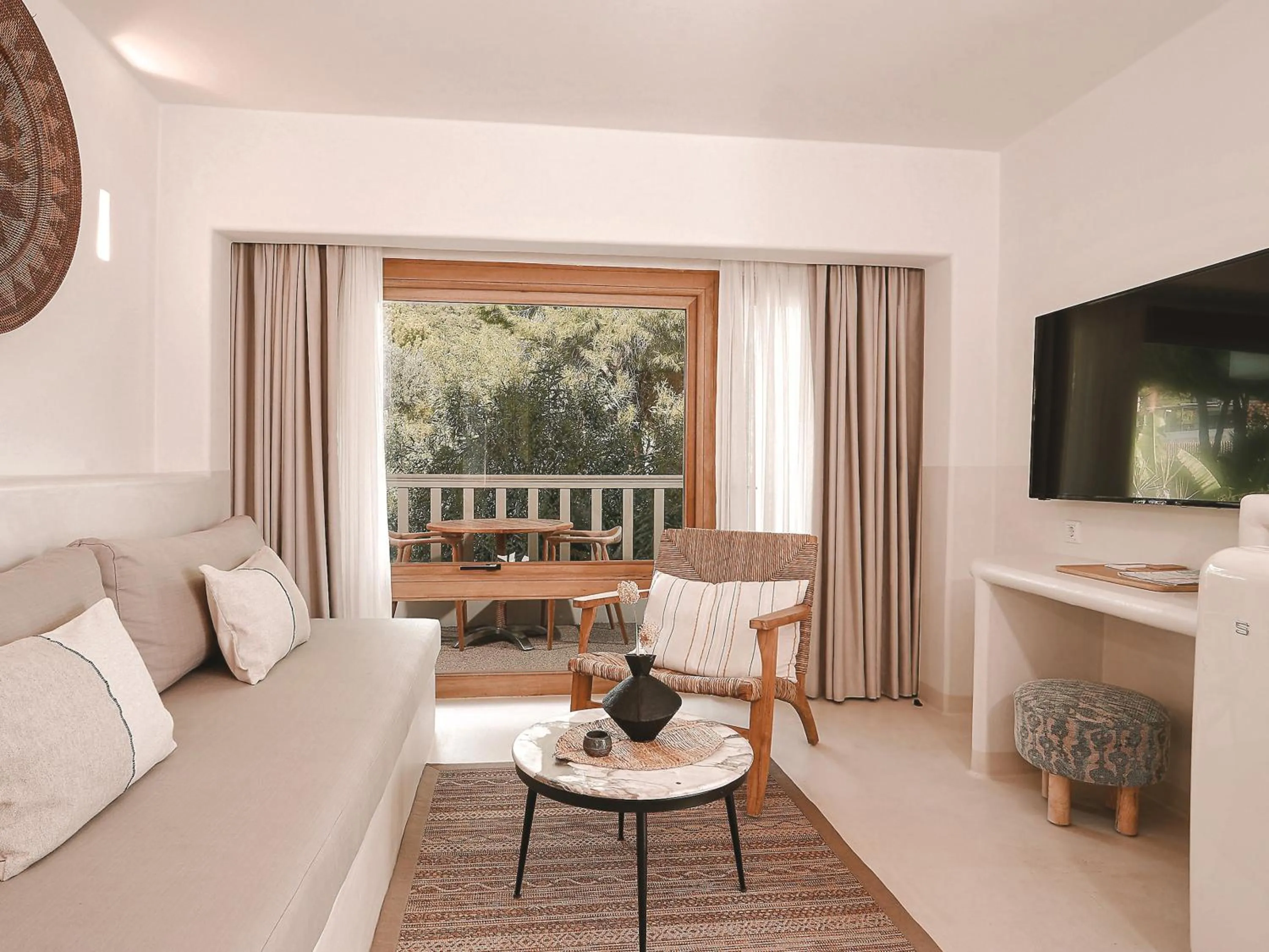 Living room in Perios Beach House - Adults Only