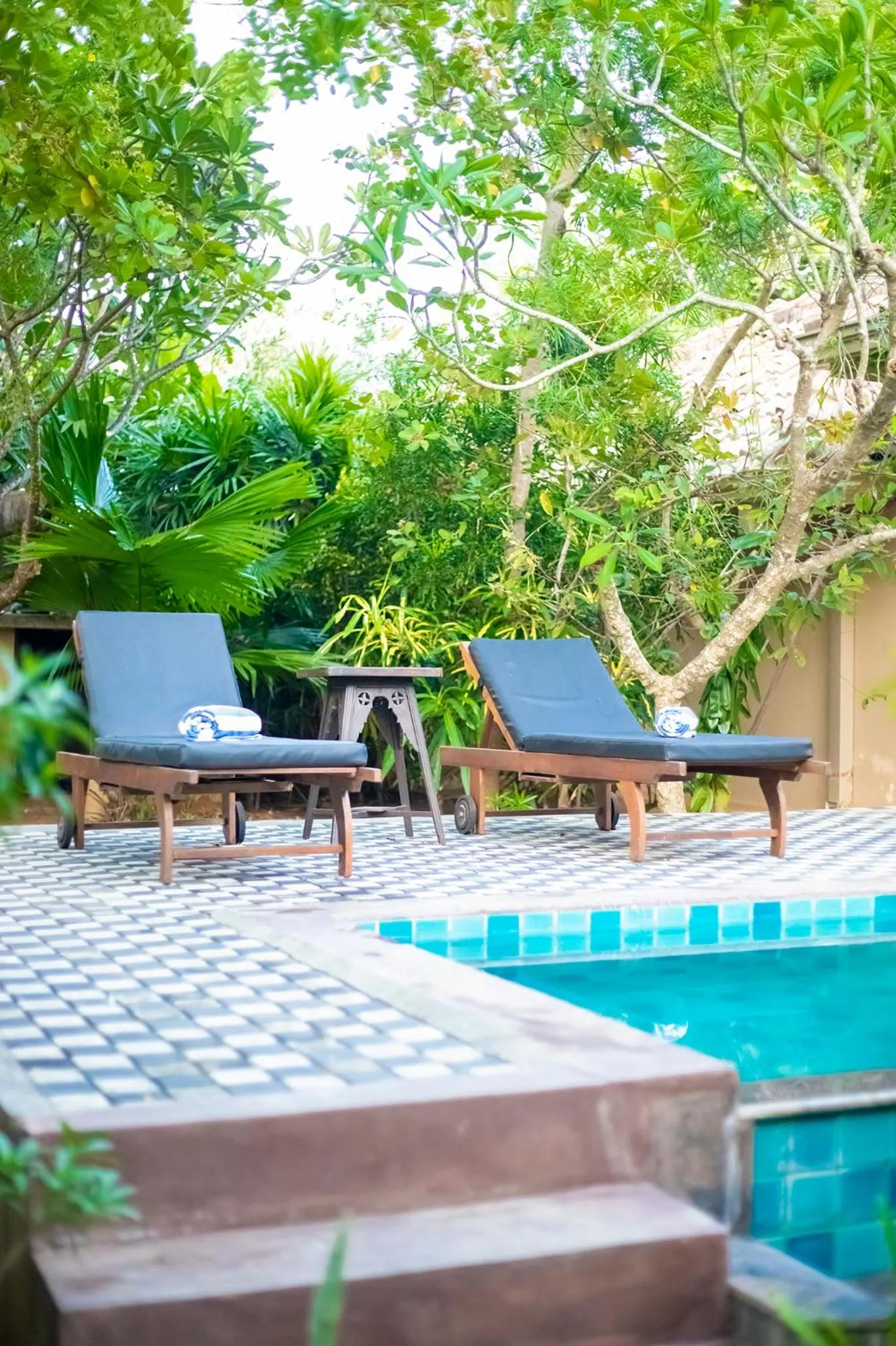 sunbed in NIKARA Luxury Beach House