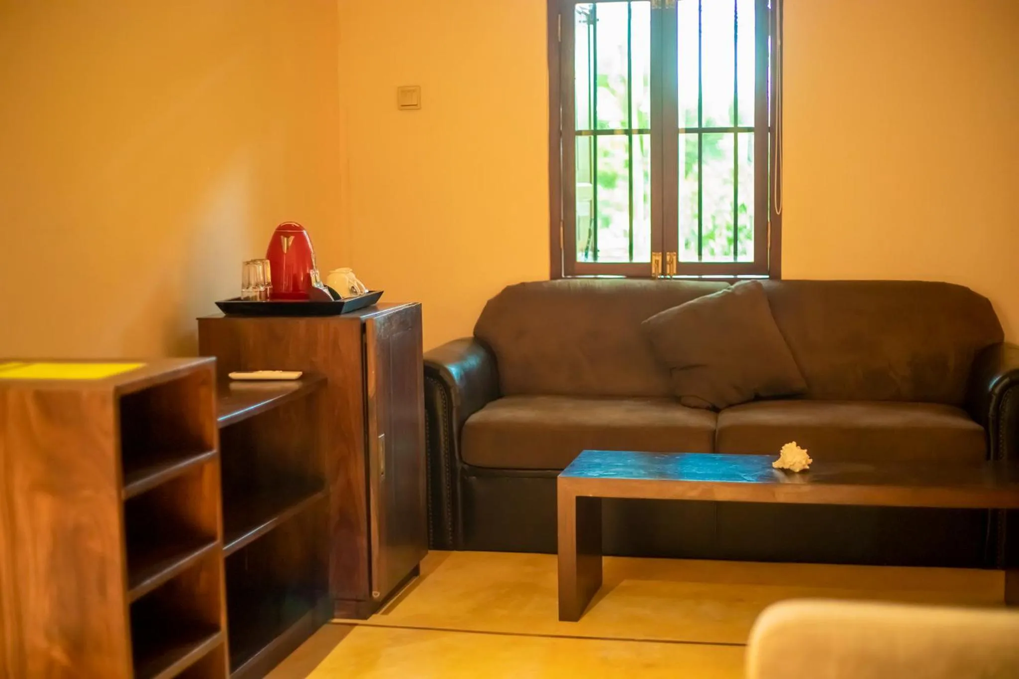 Seating area in NIKARA Luxury Beach House