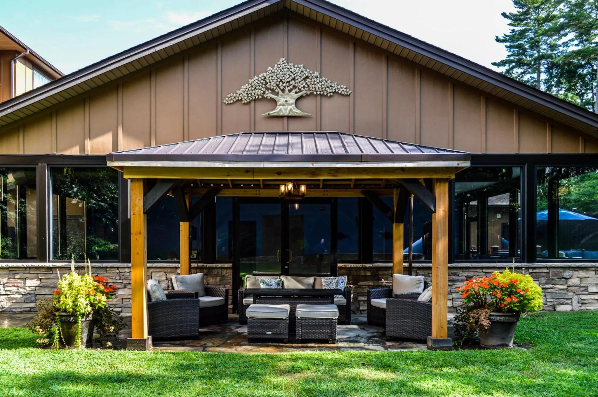 Patio in The Lodge at Flat Rock