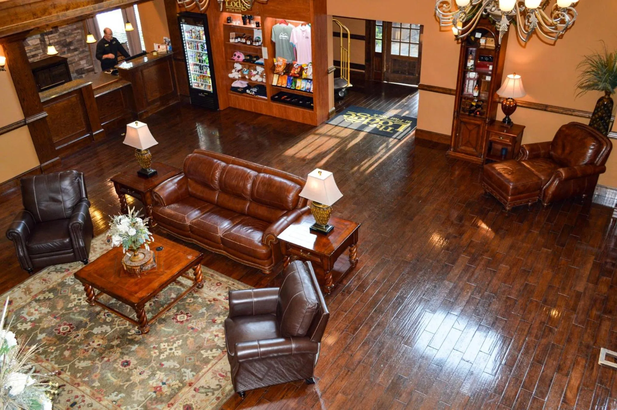 Lobby or reception in The Lodge at Flat Rock