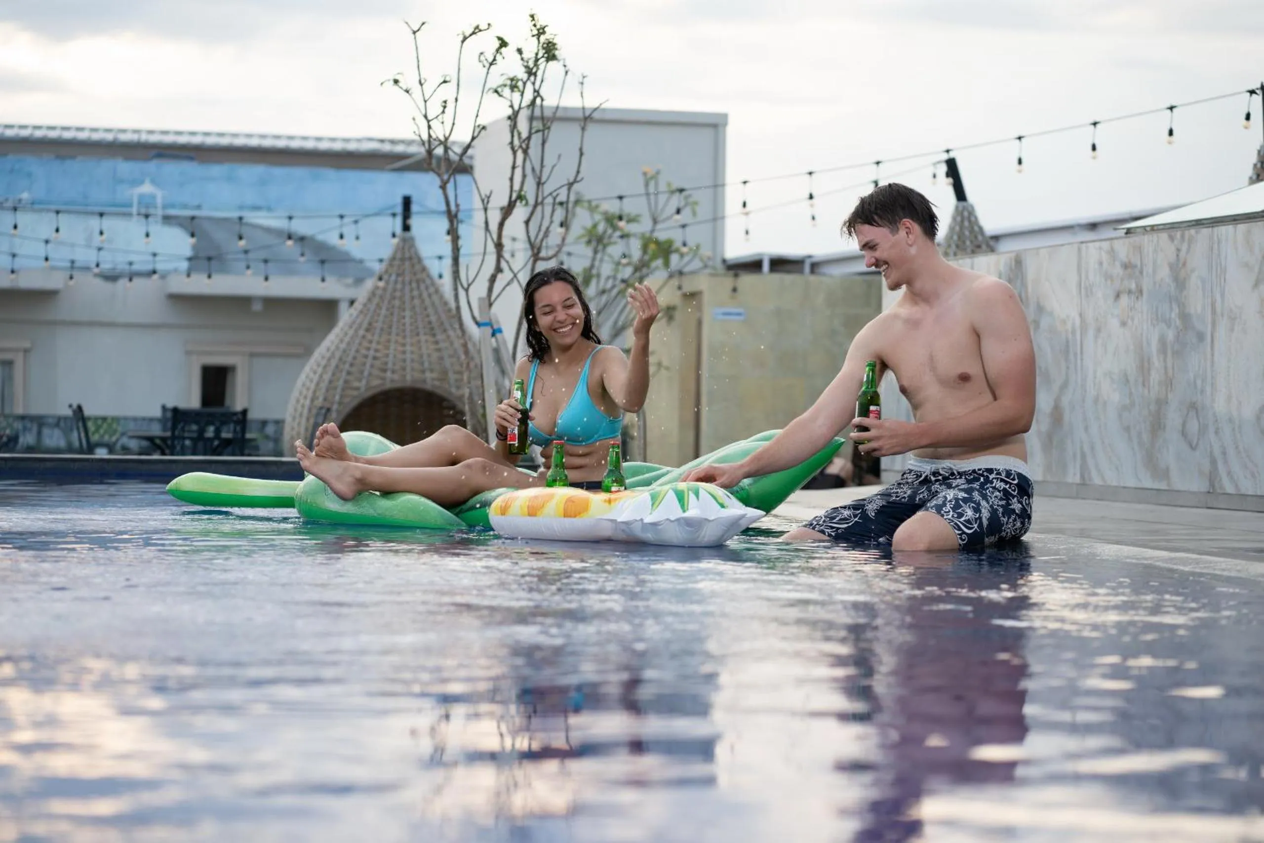 Swimming pool in Boss Legian Hotel Powered by Archipelago