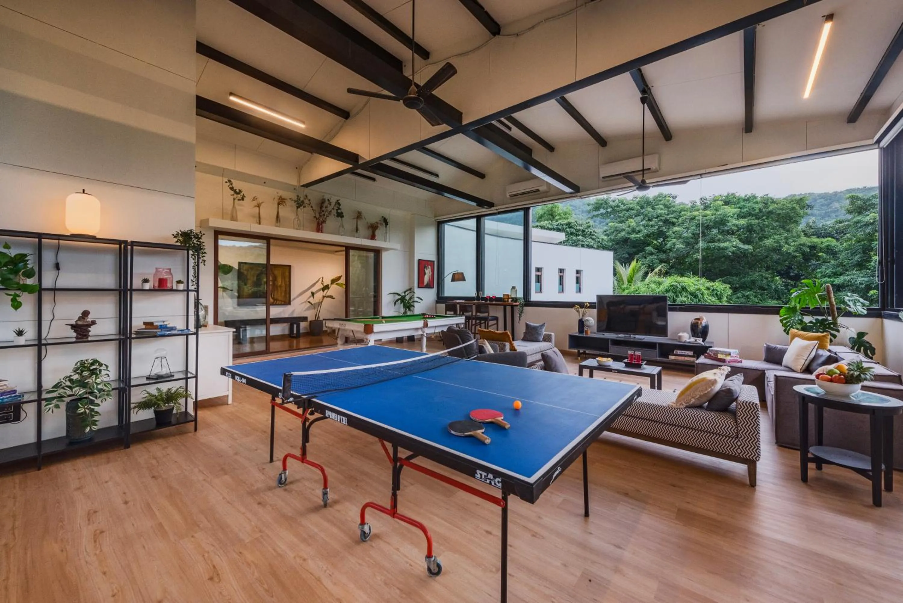 Billiard in SaffronStays Estella, Alibaug