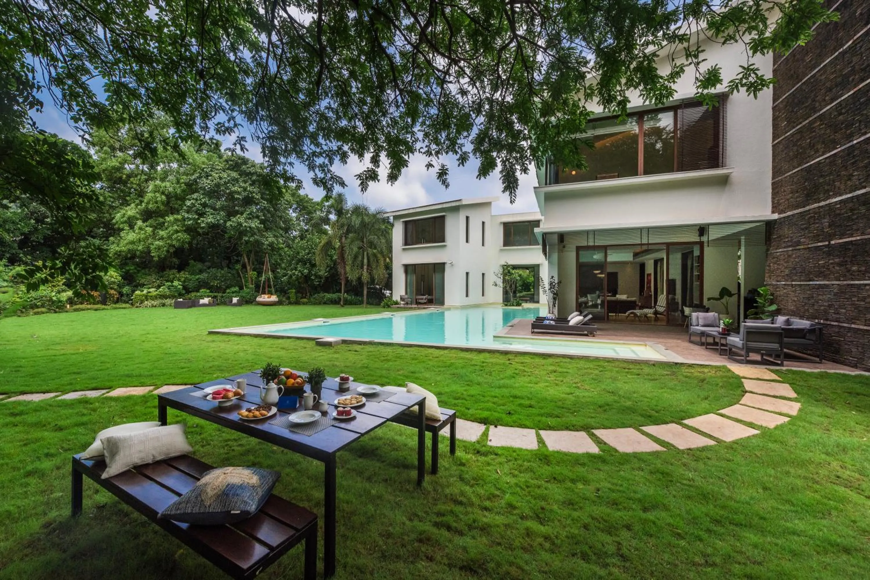 Property building in SaffronStays Estella, Alibaug