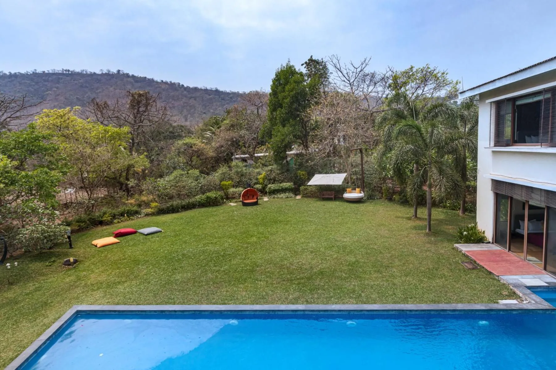 Garden view in SaffronStays Estella, Alibaug
