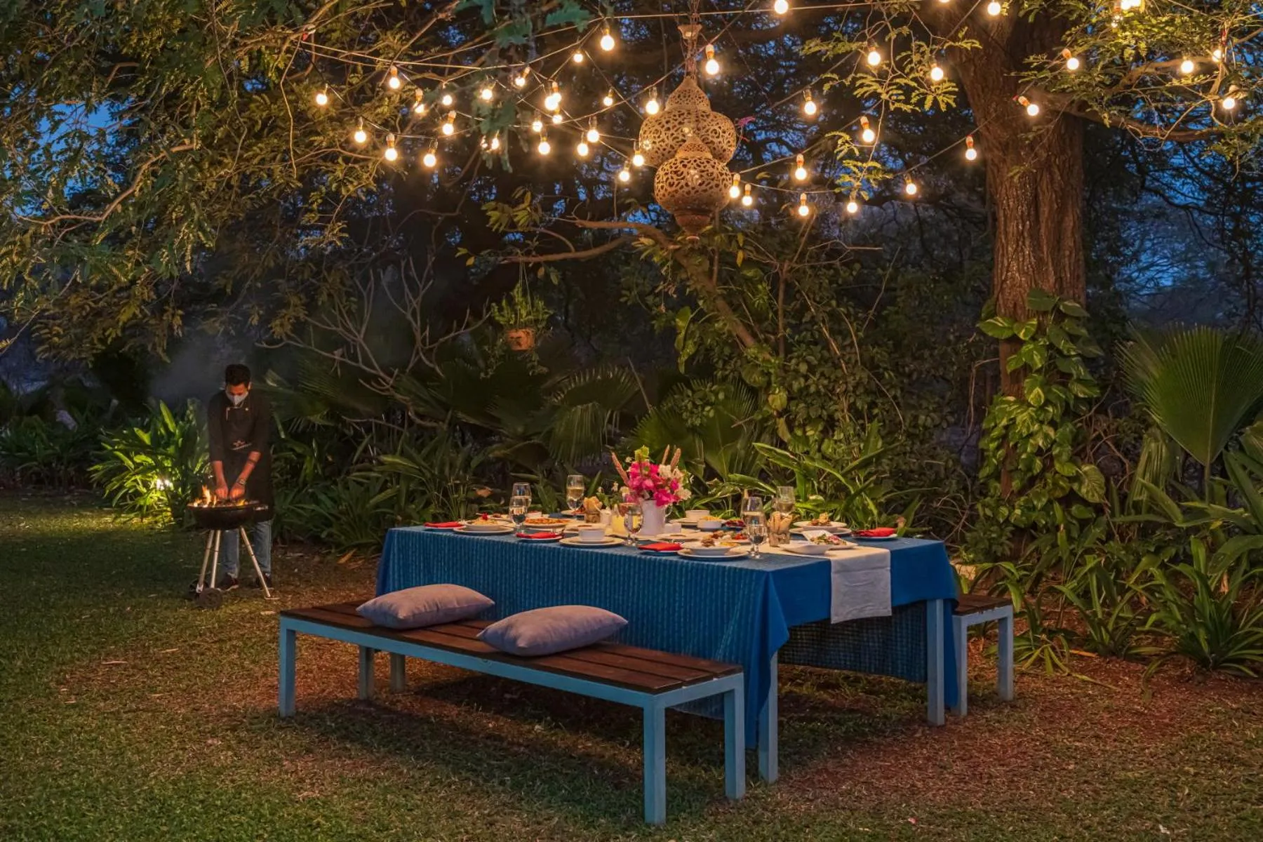 Garden in SaffronStays Estella, Alibaug