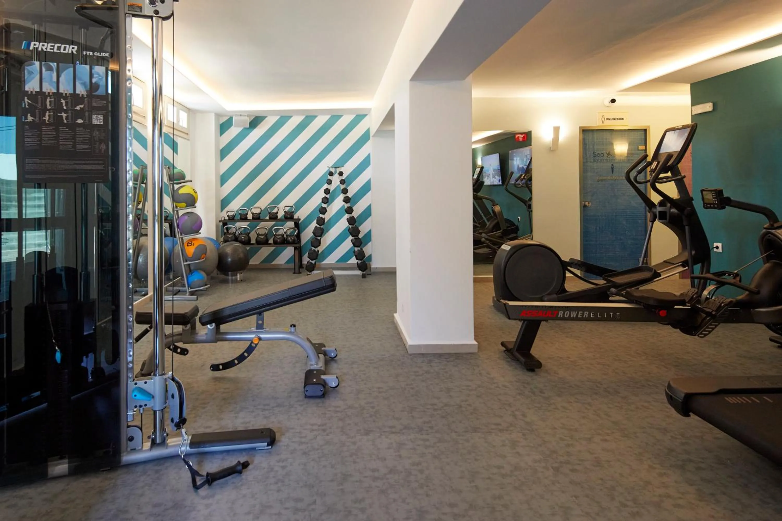 Fitness centre/facilities in Sea Breeze Santorini Beach Resort, Curio By Hilton