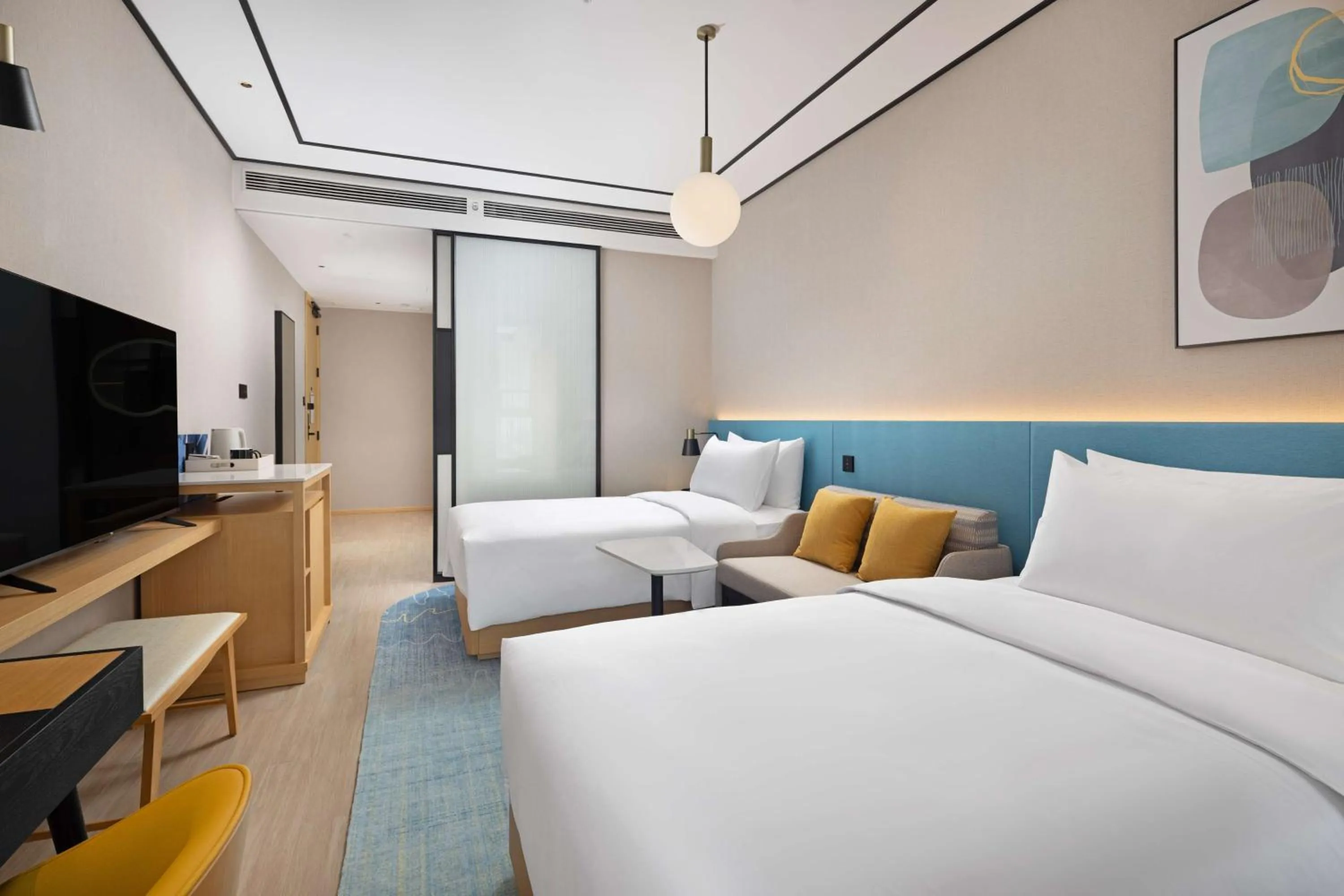 Bed in Hilton Garden Inn Rizhao High-Tech Zone