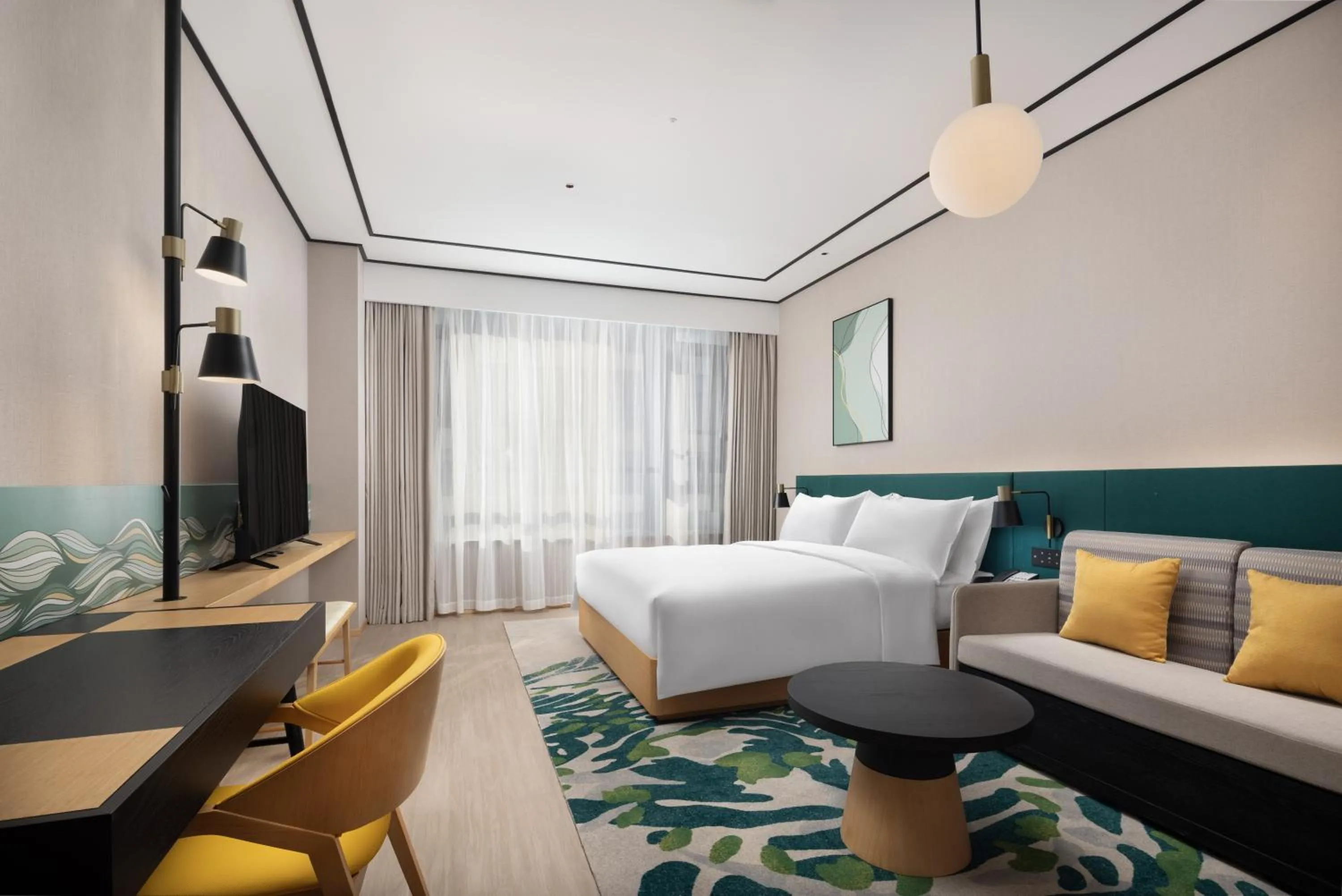 Bed in Hilton Garden Inn Rizhao High-Tech Zone