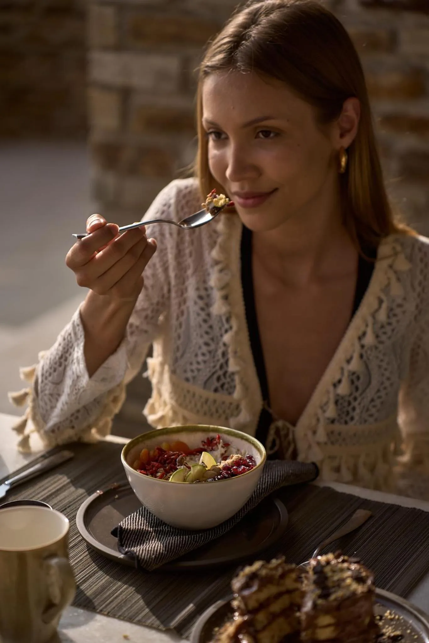 Breakfast in Ios Grand Pool Suites