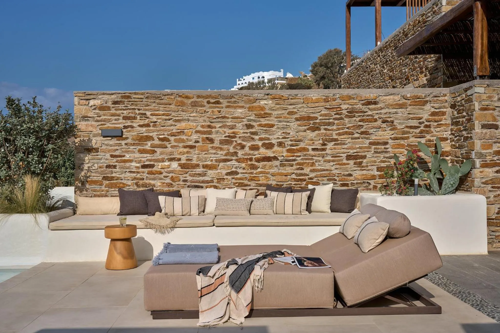 Patio in Ios Grand Pool Suites