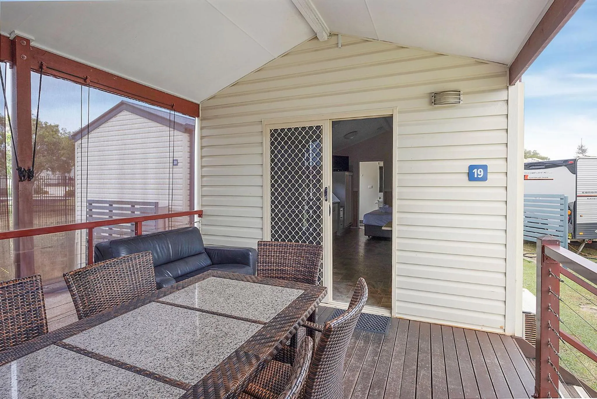 Seating area in Reflections Evans Head - Holiday Park