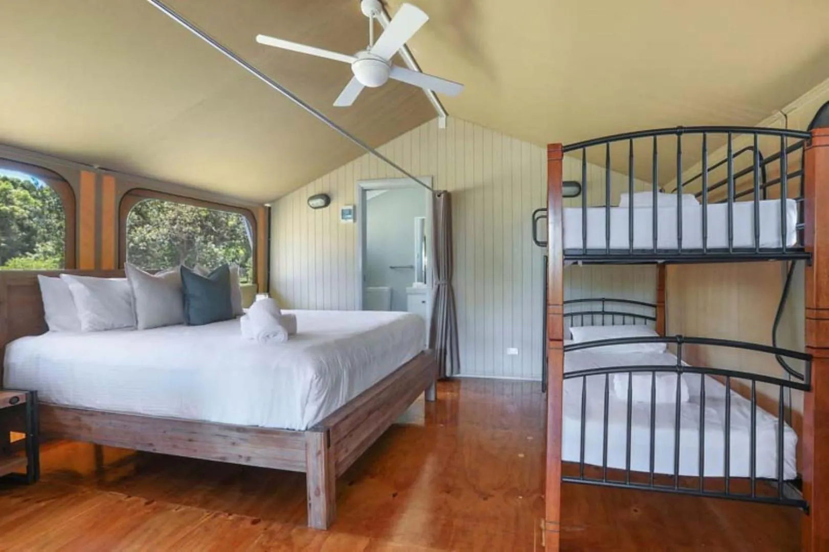 Bed in Reflections Mylestom - Holiday Park