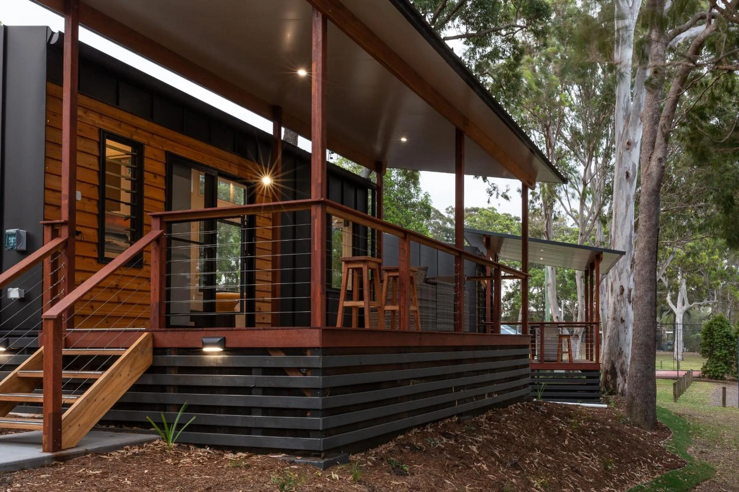 Patio in Reflections Moonee Beach - Holiday Park