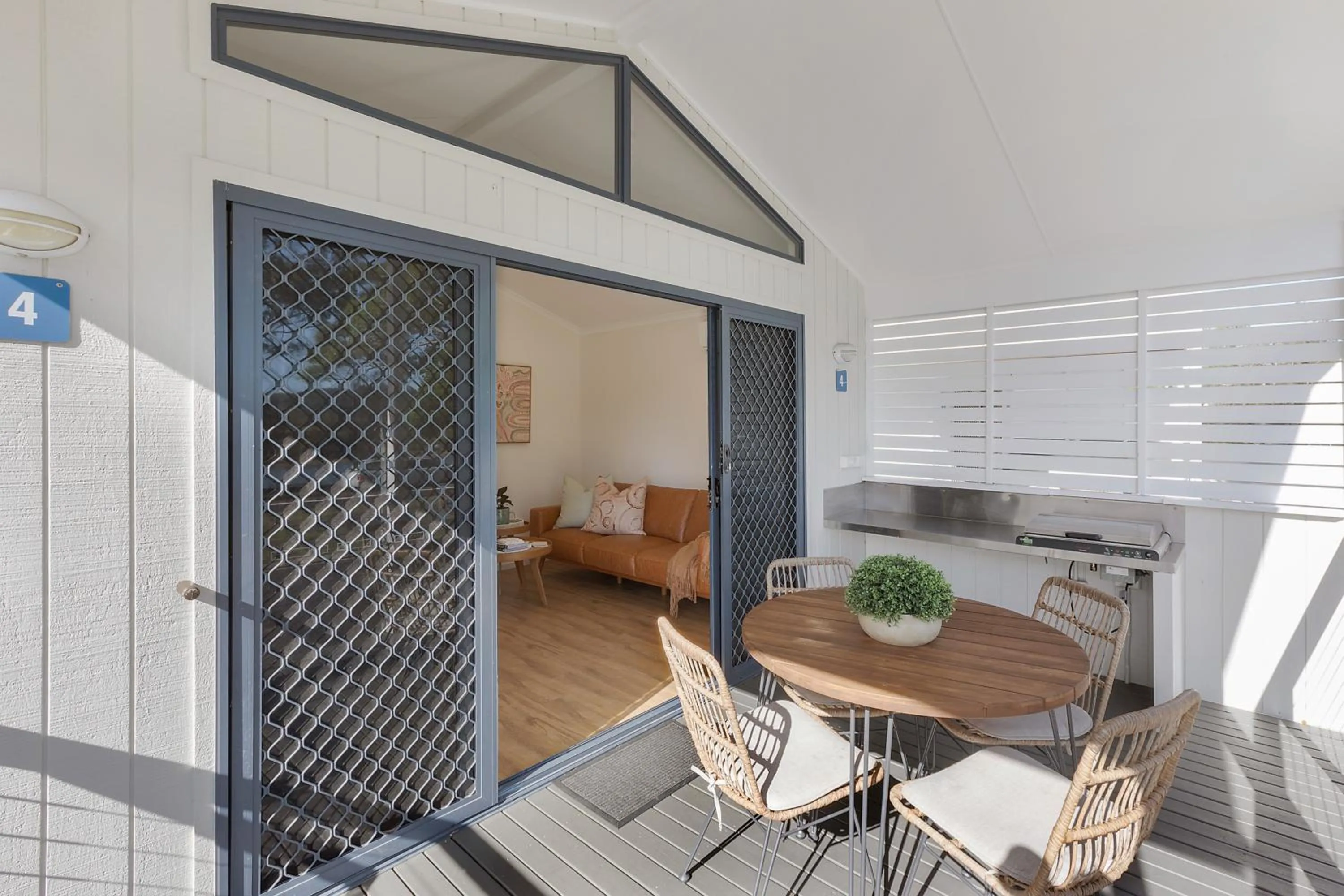Seating area in Reflections Ferry Reserve - Holiday Park