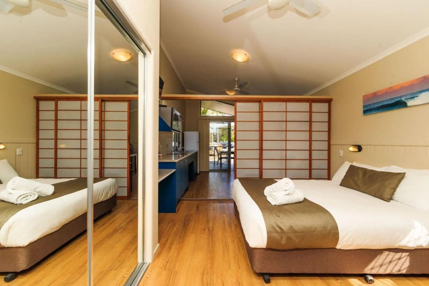 Bed in Reflections Brunswick Head - Holiday Park