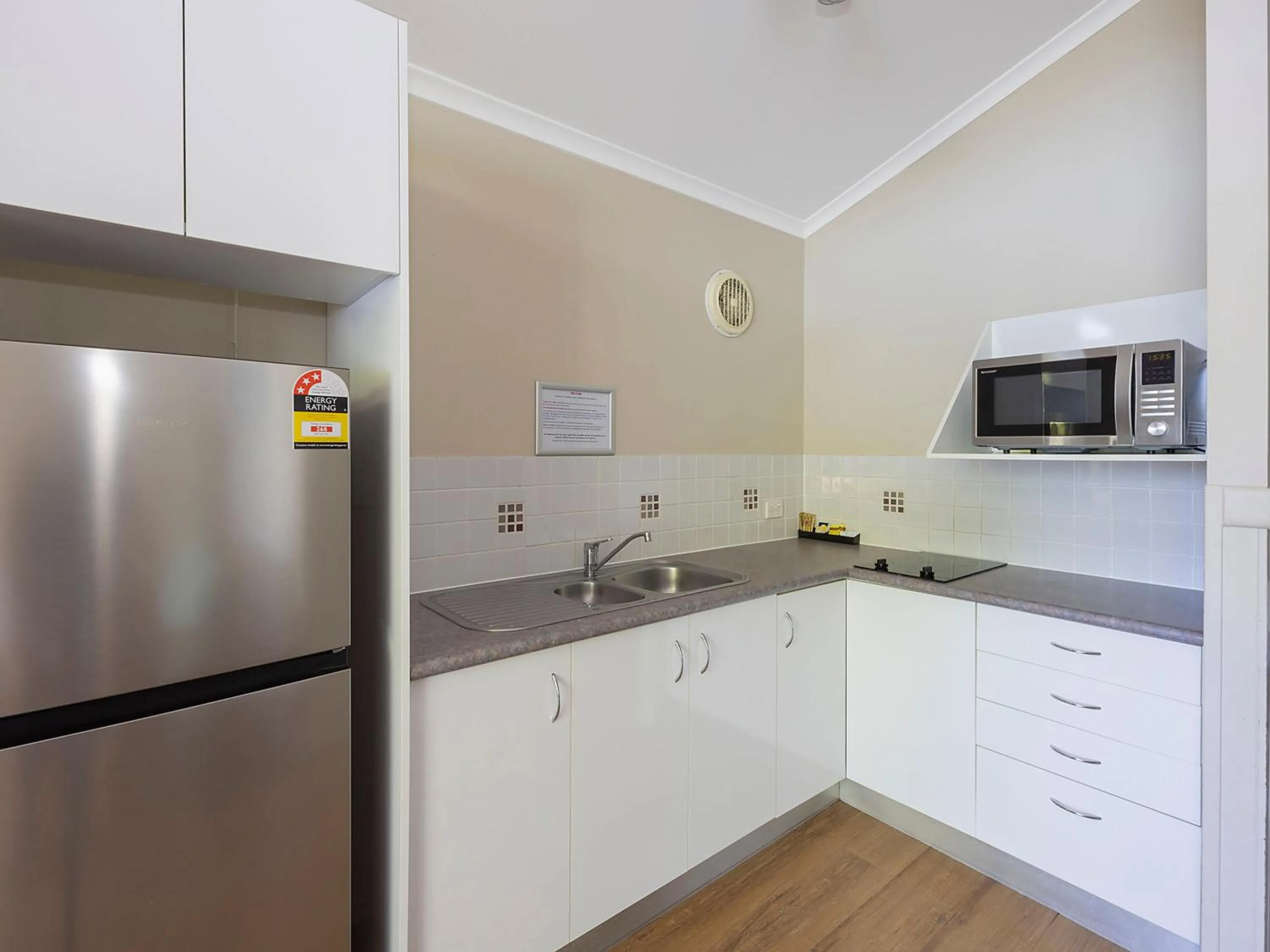 kitchen in Reflections Brunswick Head - Holiday Park