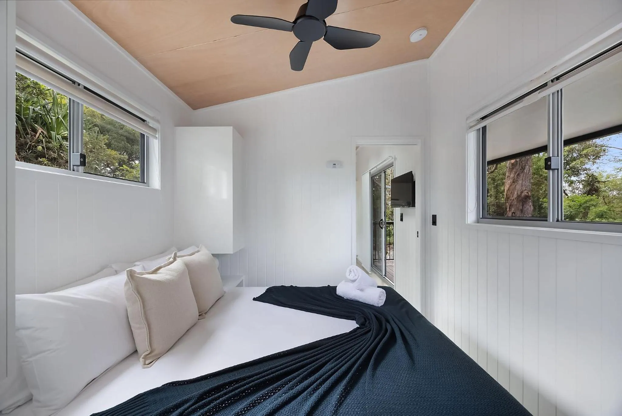 Bedroom, Bed in Reflections Lennox Head - Holiday Park