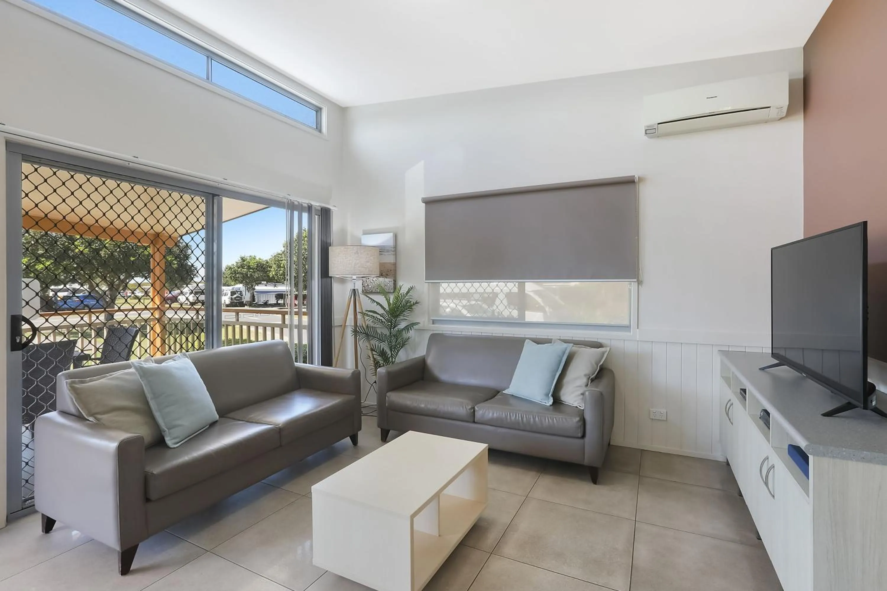 Living room in Reflections Urunga - Holiday Park