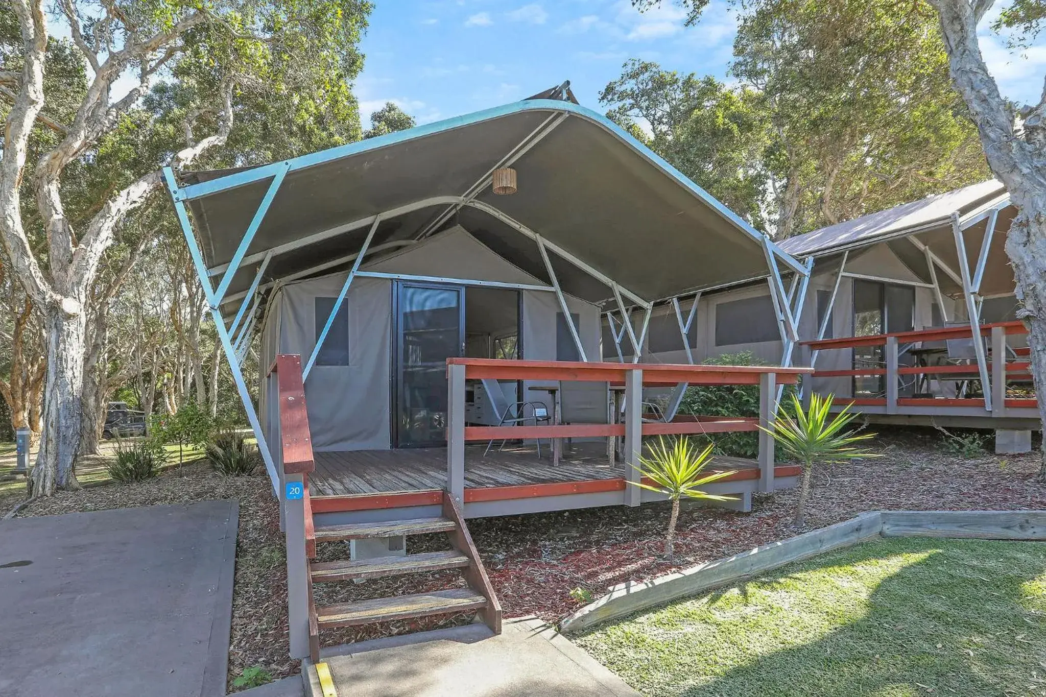 Deluxe Beach Tent - Sleeps 4 in Reflections Bonny Hills - Holiday Park Deluxe Beach Tent - Sleeps 4 in Reflections Bonny Hills - Holiday Park