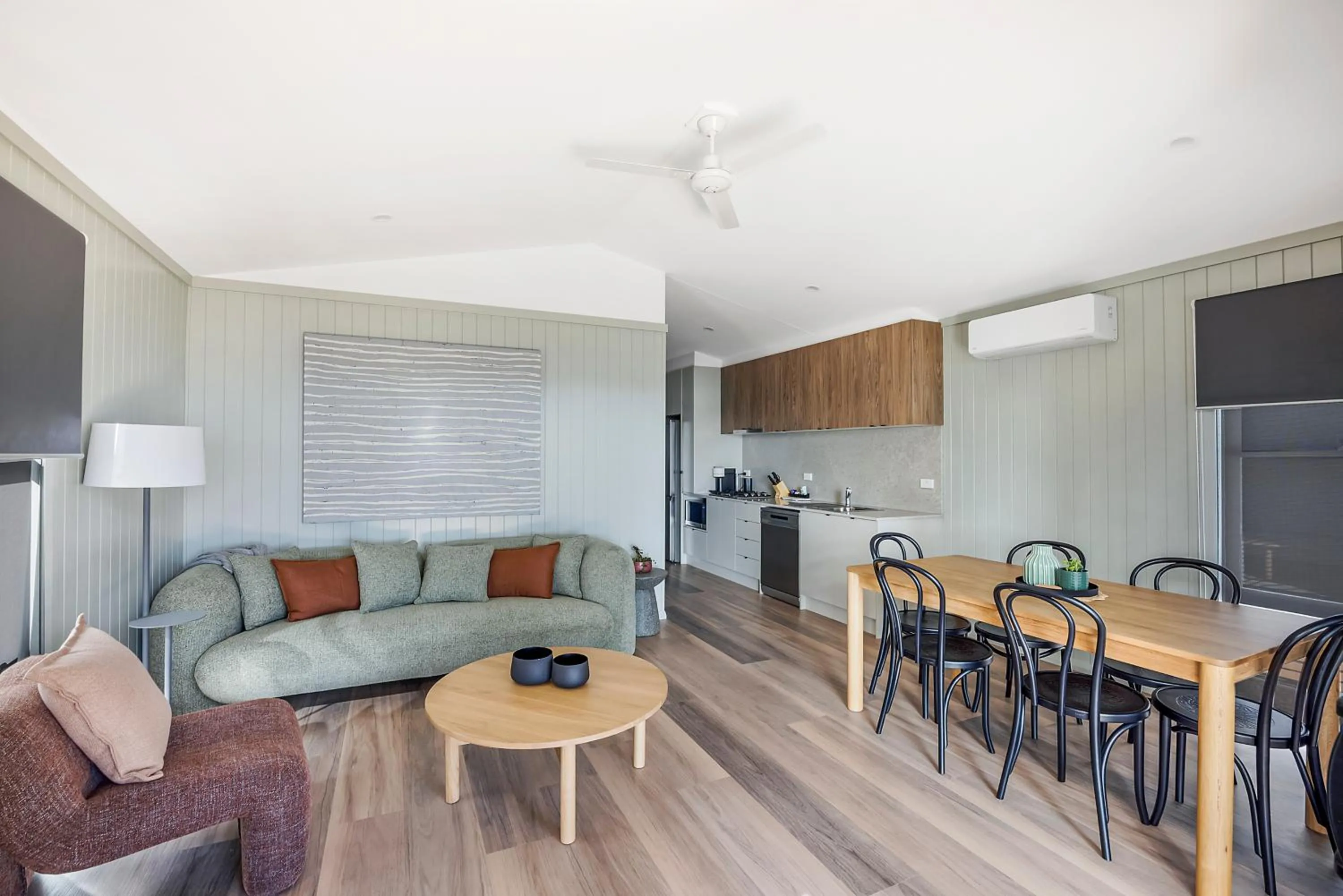 Living room in Reflections Forster Beach - Holiday Park