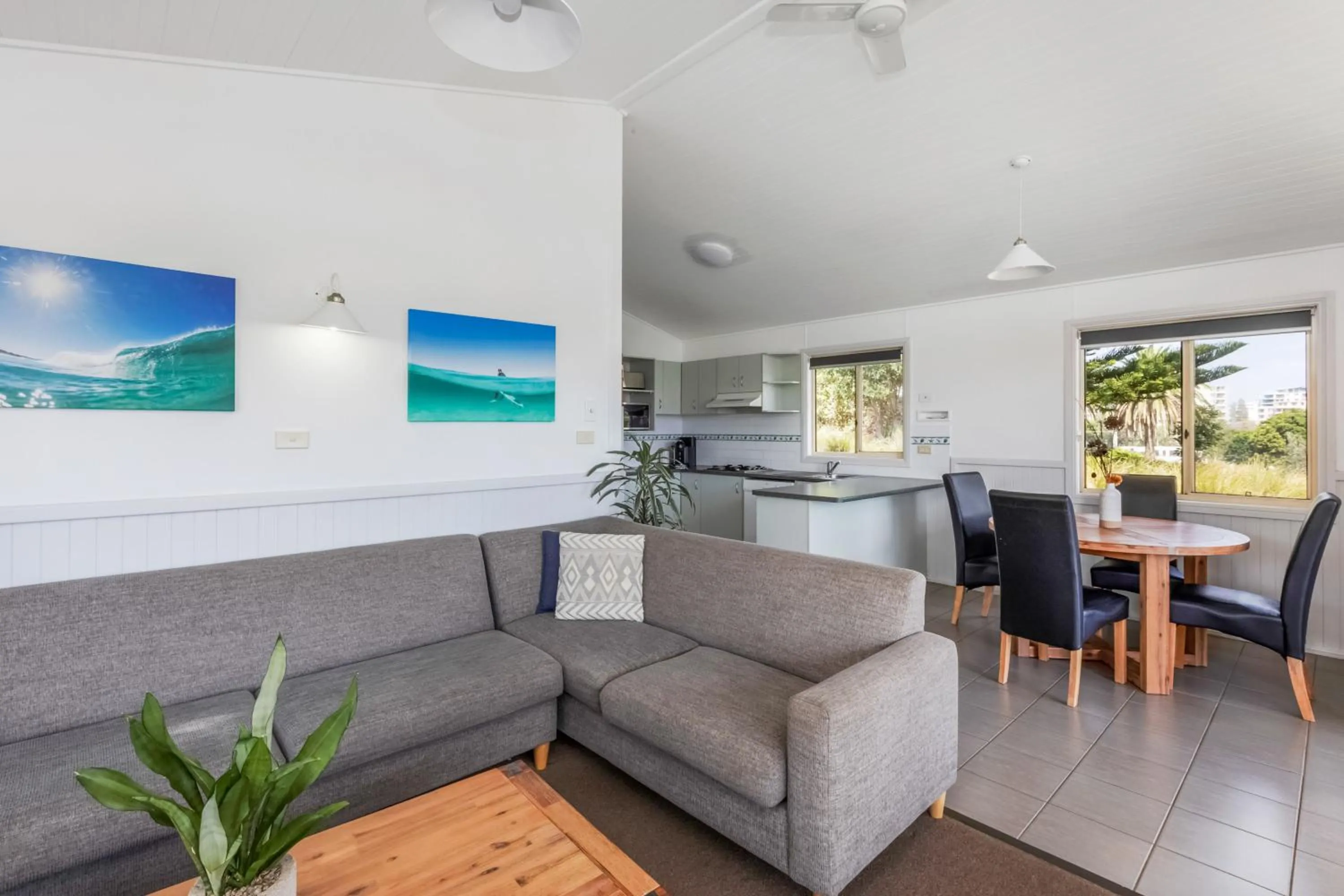 Living room in Reflections Forster Beach - Holiday Park