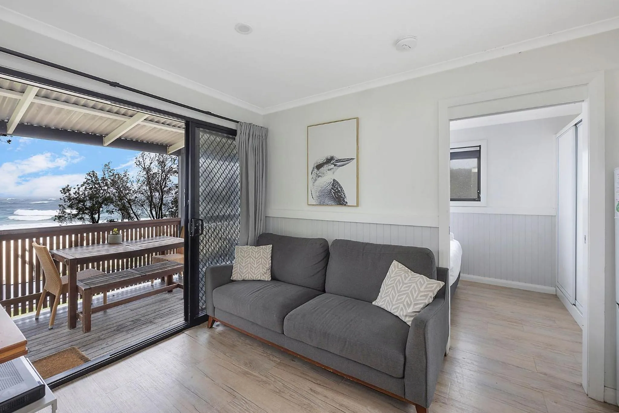 Seating area in Reflections Seal Rocks - Holiday Park