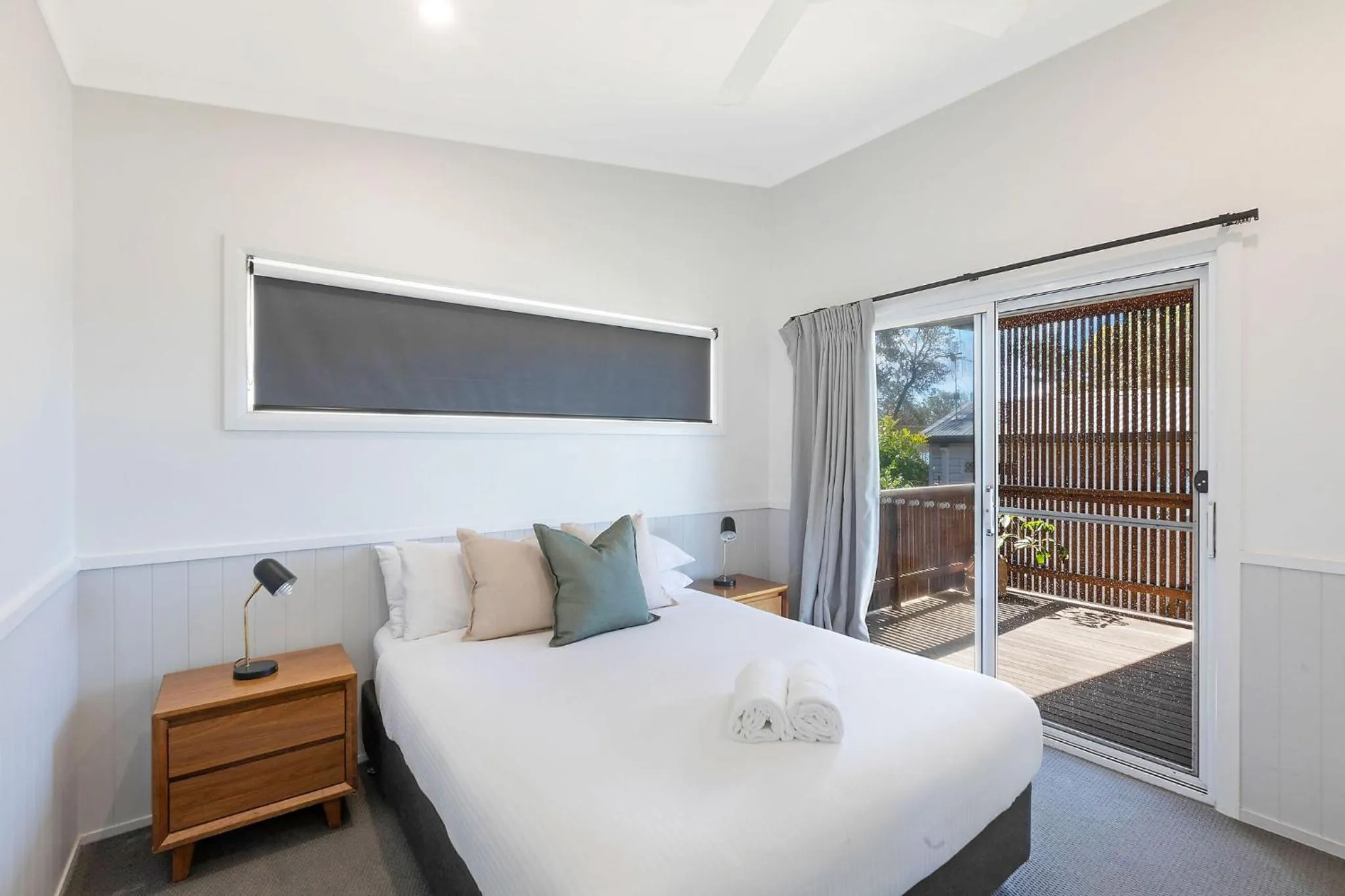 Bedroom, Bed in Reflections Seal Rocks - Holiday Park