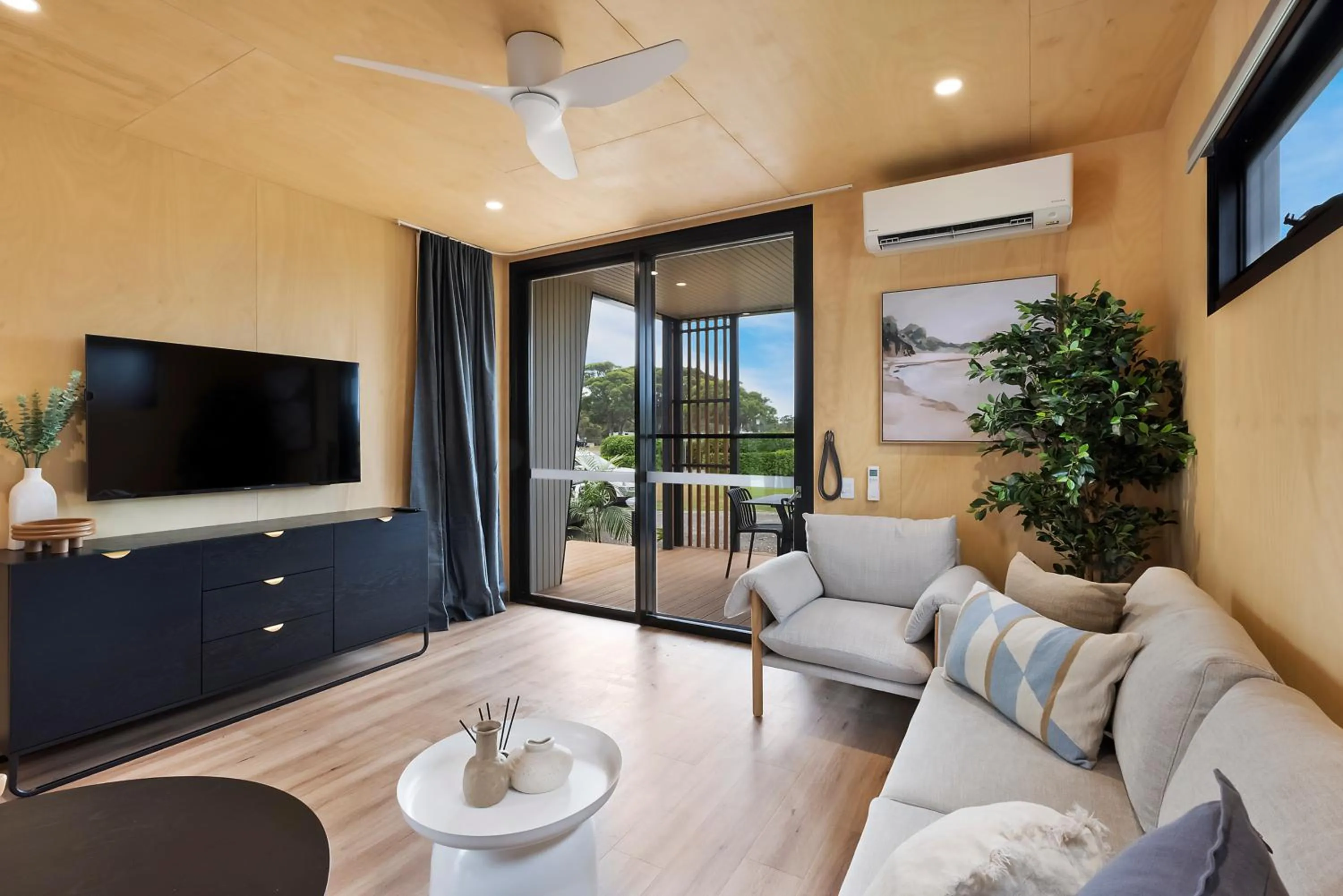 Living room in Reflections Hawks Nest - Holiday Park