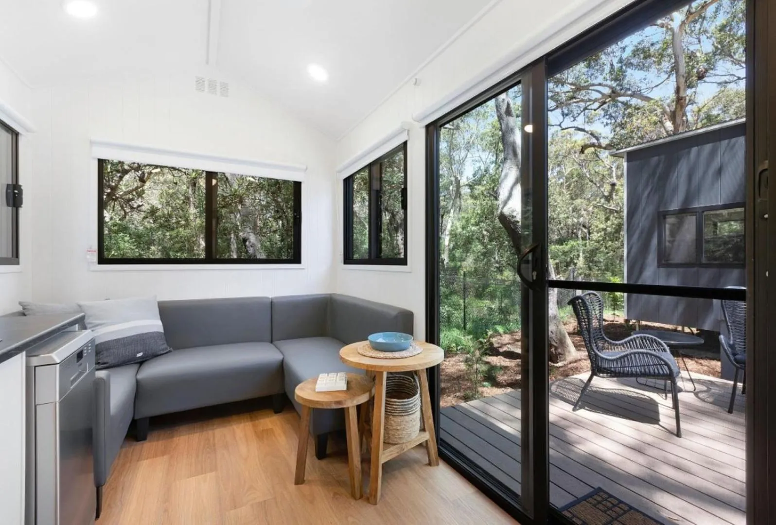 Seating area in Reflections Jimmys Beach - Holiday Park