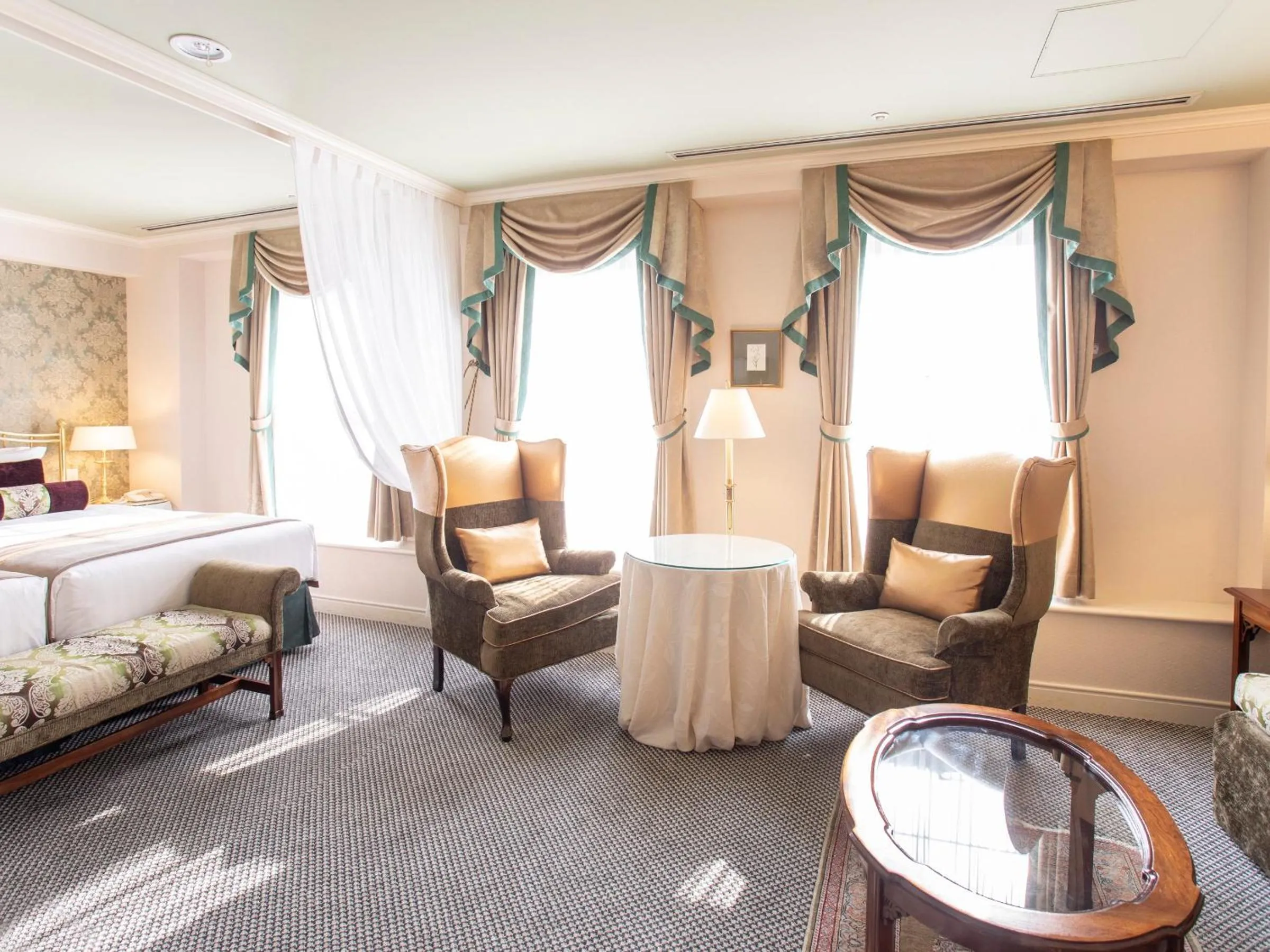 furniture, Bed in Kobe Kitano Hotel