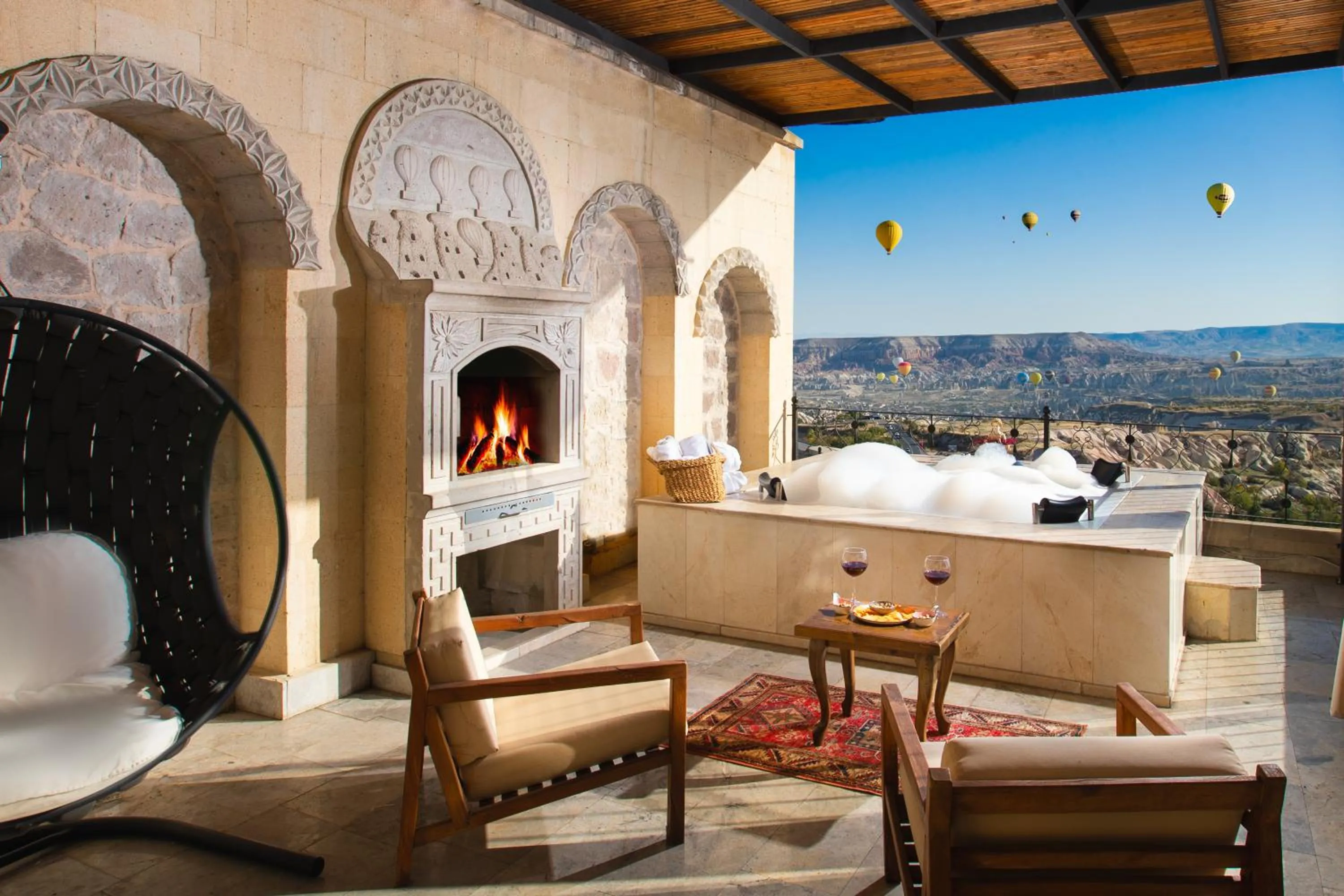 Hot Tub in Simera in Cappadocia - Special Class - Best View Rooftop