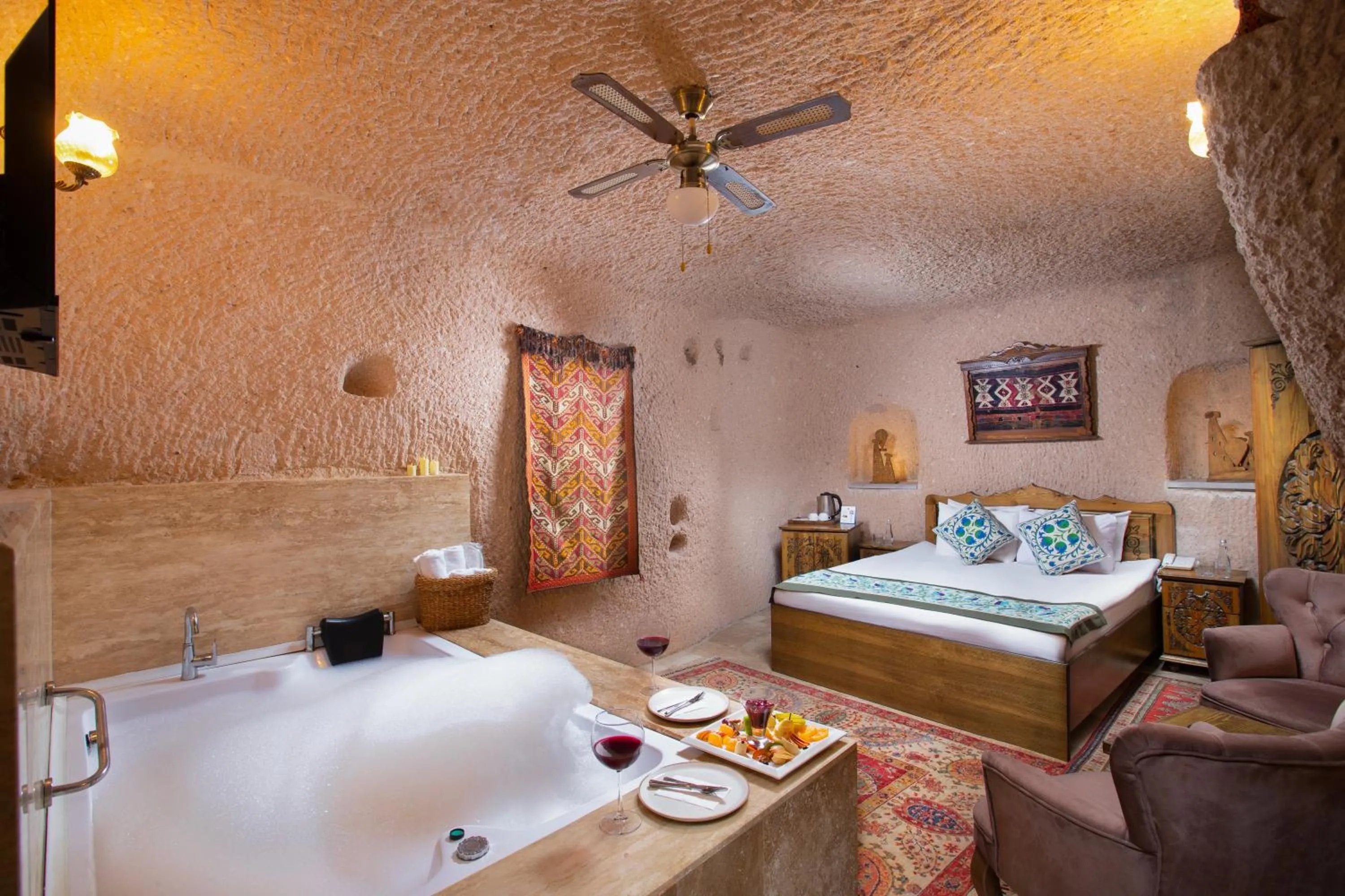 Coffee/tea facilities, Bed in Simera in Cappadocia - Special Class - Best View Rooftop