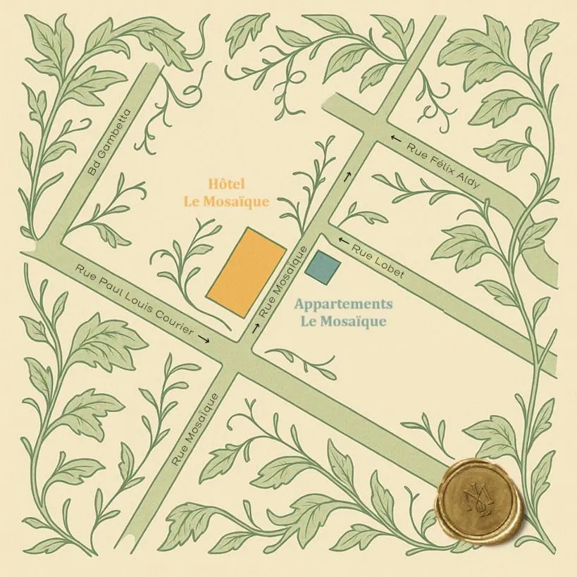 Floor plan in Hôtel Le Mosaïque